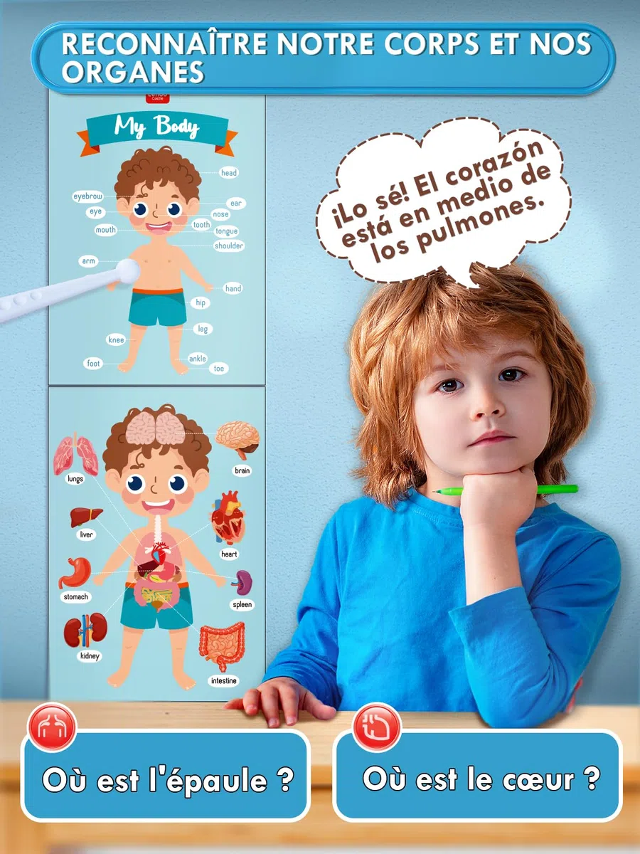 Lehoo Castle Malette Docteur Enfant, Jeux Enfant 3 Ans, Malette Docteur Bois, Déguisement Docteur Enfant, Docteur, Jouet Enfant 3 Ans, Kit de Médecin pour Tout-petits Garçons(Bleu)