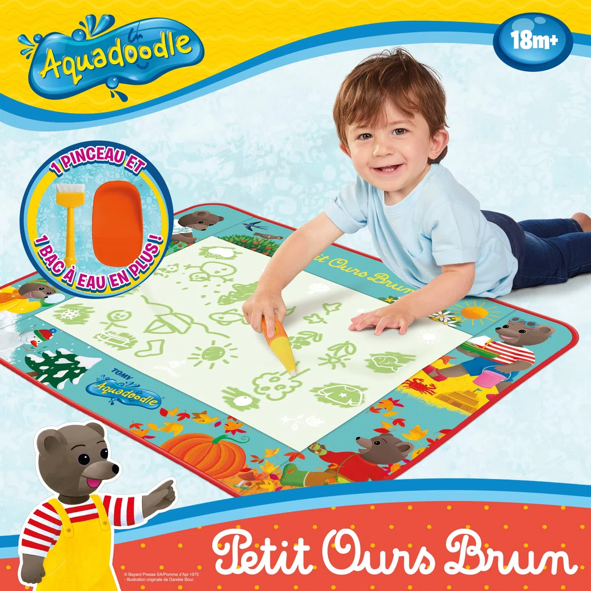 AquaDoodle Petit Our Brun, Tapis De Dessin Ã€ Eau, Coloriage Géant E73425 Multicolore