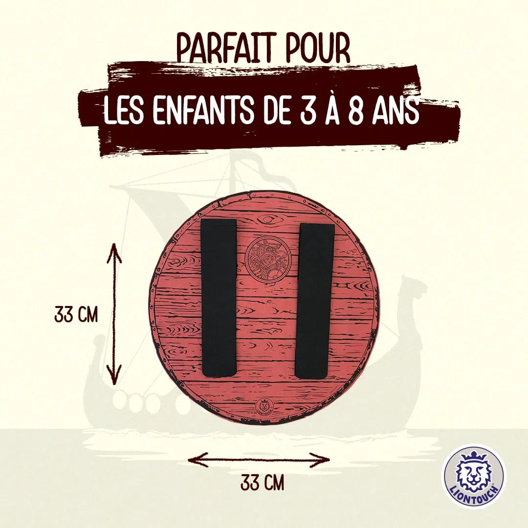 Liontouch - Bouclier Viking | Enfants de 3+Ans | Jouet Médiéval en Mousse du Chef Harald pour Guerriers et Jeux de Berserker | Arme sûre et Accessoire de Bataille pour Costumes et Déguisements