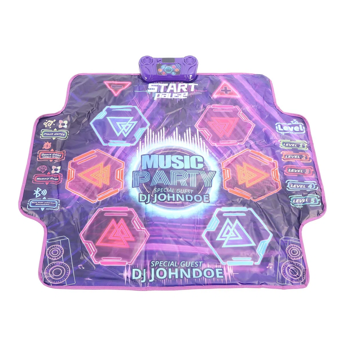 Tapis de Danse Lumineux pour Enfants, Tapis de Danse électronique coloré à 6 Boutons pour Jeu de Amusant, de Bluetooth, Jouet pour Garçon et Fille, Matériau éthényle Portable Antidérapant