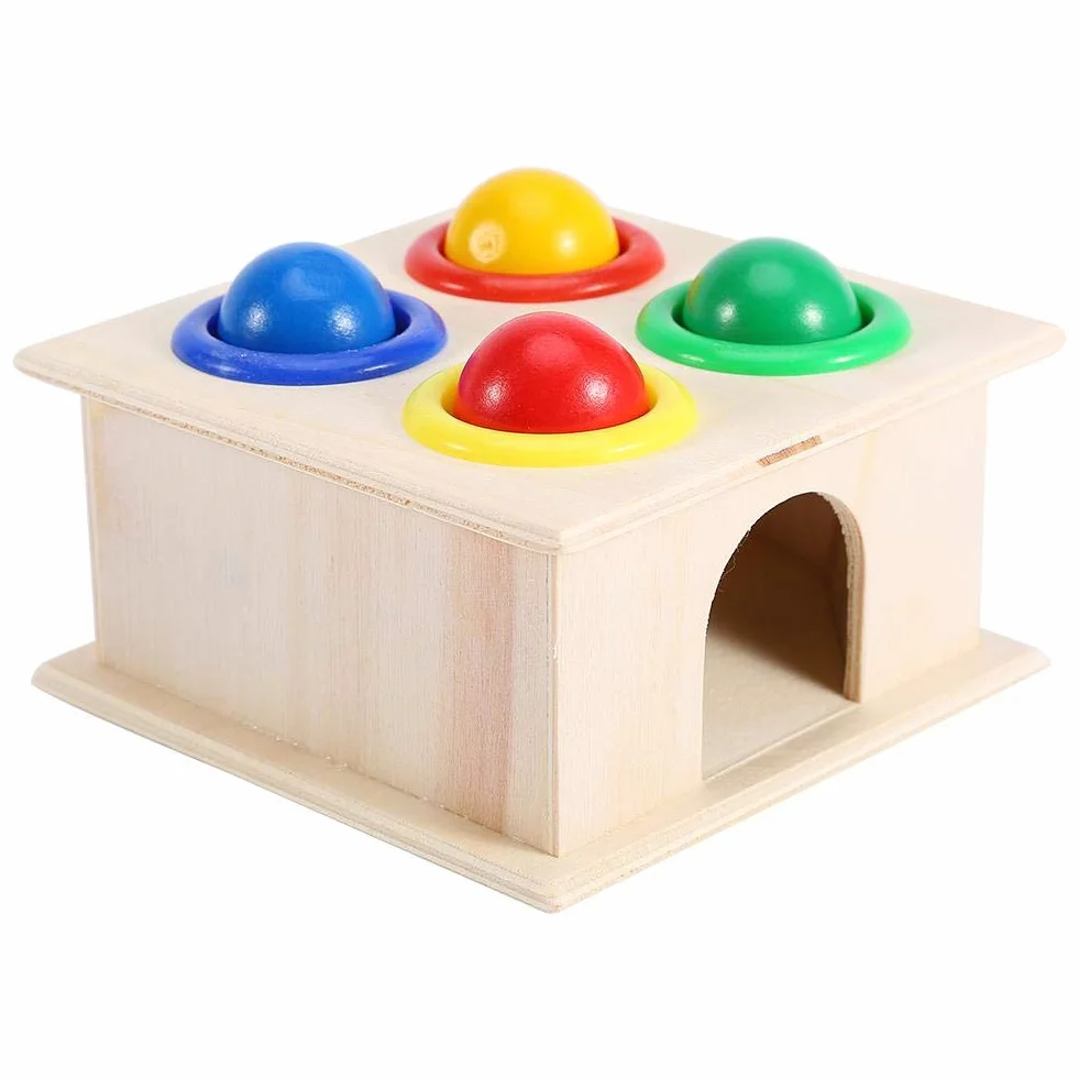 Zerodis Banc À Marteler Jouet en Bois Banc À Marteler avec Mini Maillet Jouet Éducatif Jeu de Bureau Anniversaire Cadeau Noël pour Filles Garçons 3-6 Ans