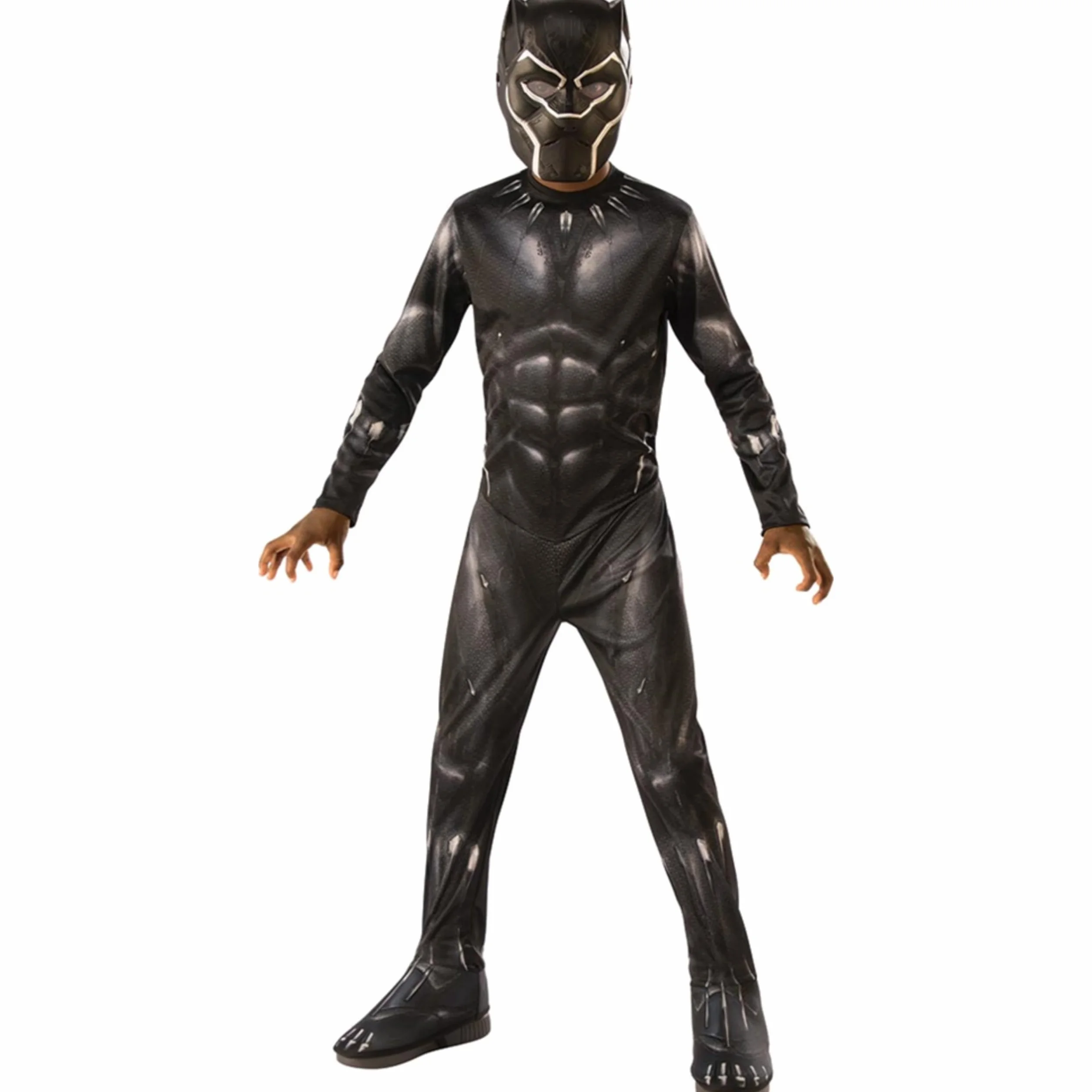 Rubies - Avengers Officiel - Black Panther - Déguisement Enfants Black Panther - Tailles 3 à 10 Ans au Choix - Costume Super Héros Marvel avec Combinaison et Masque - Pour Halloween, Carnaval