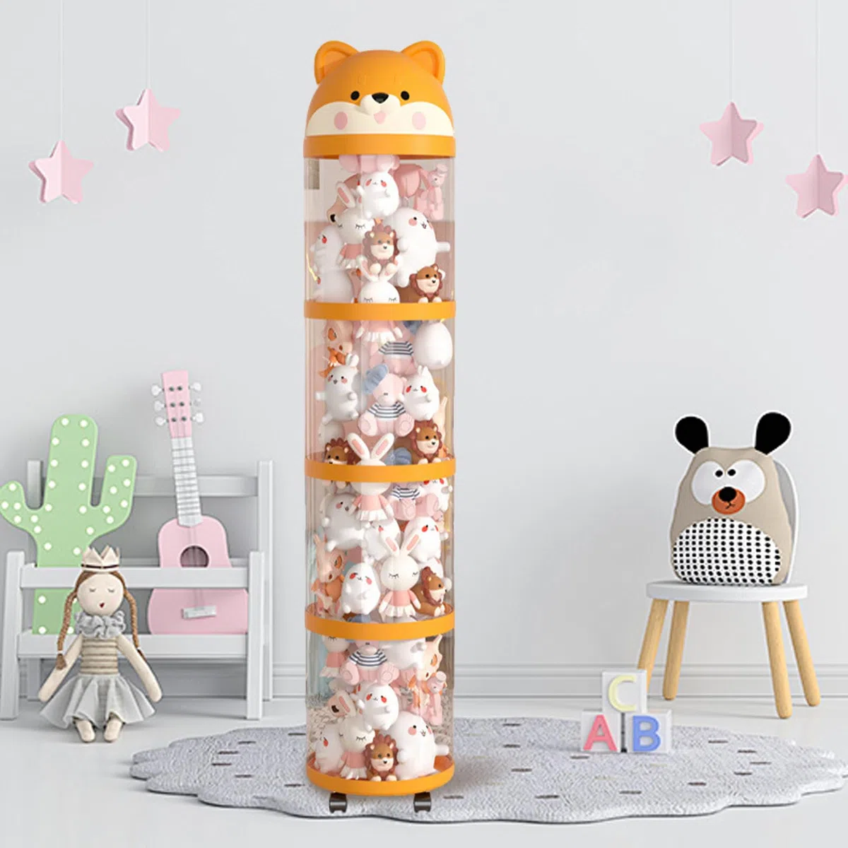 Tubes De Rangement Pour En Peluche PP Tube Porte- Décoratif Pour Salle De Jeu,organisée Et Protégée De La Poussière, Pour Les Nurseries, Salles De Jeux Ou Chambres D'
