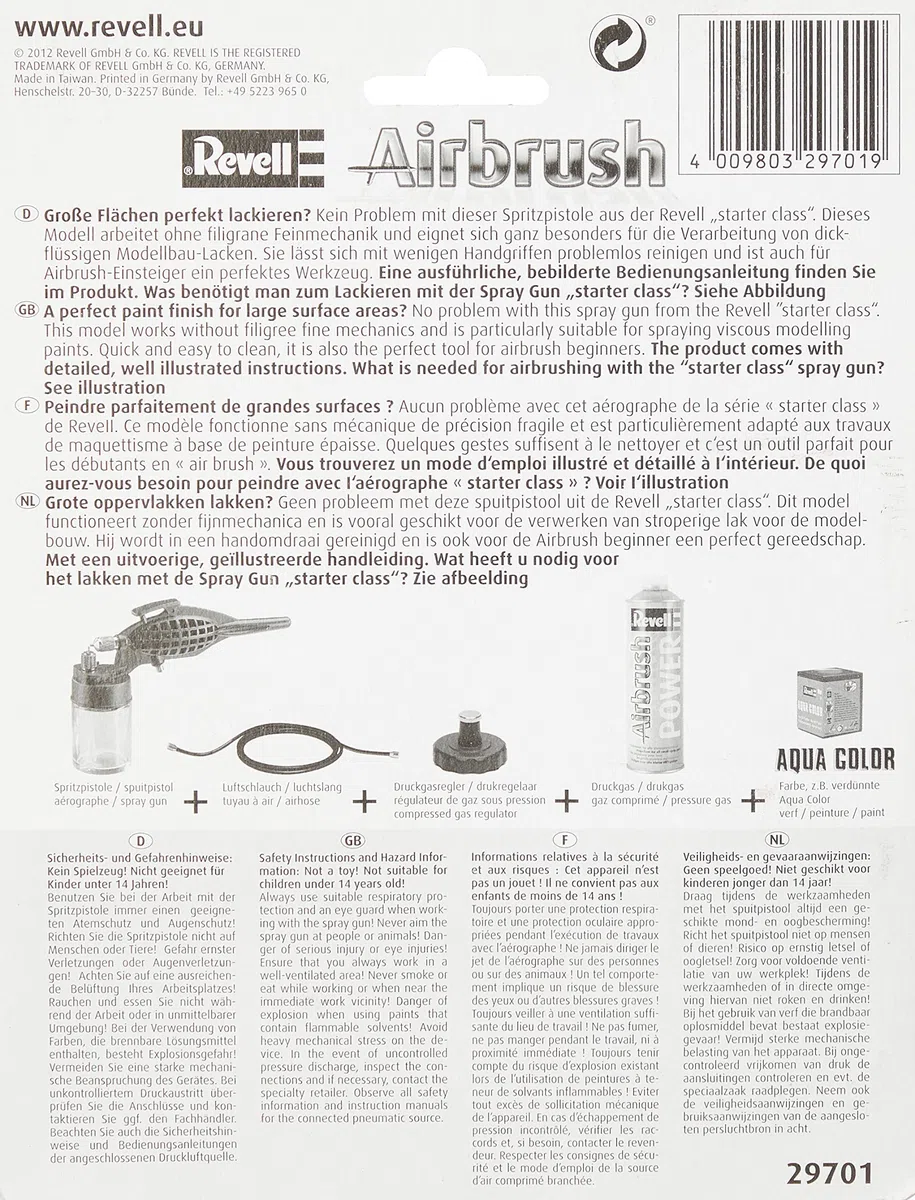 Revell 29701 Pistolet pulvérisateur Starter Class