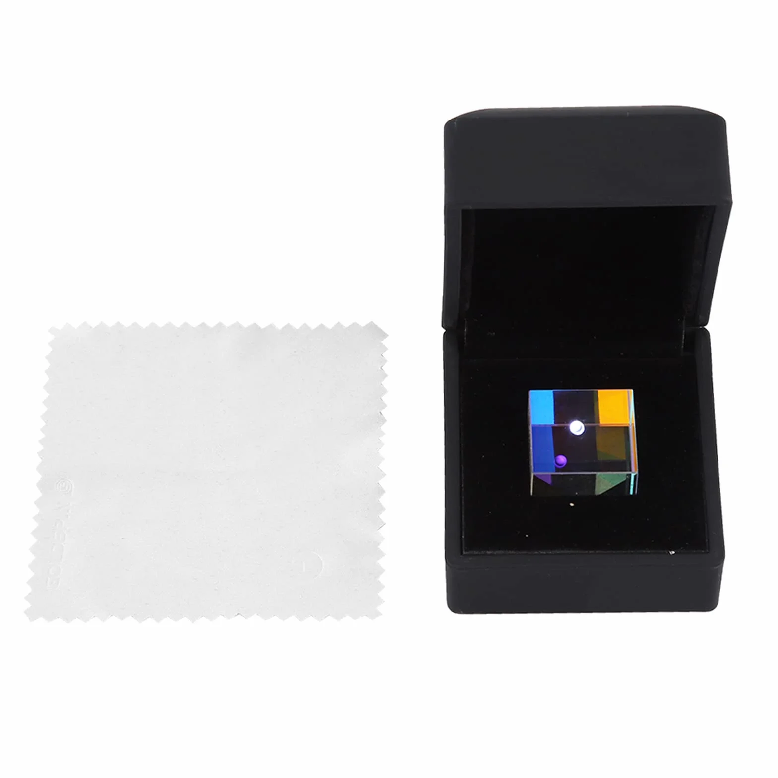 Oumefar 23x23x23mm Six Face Lumineux Lumineux Combiner Cube Prisme Vitrail Prisme pour Décoration Photographie Outil de Recherche