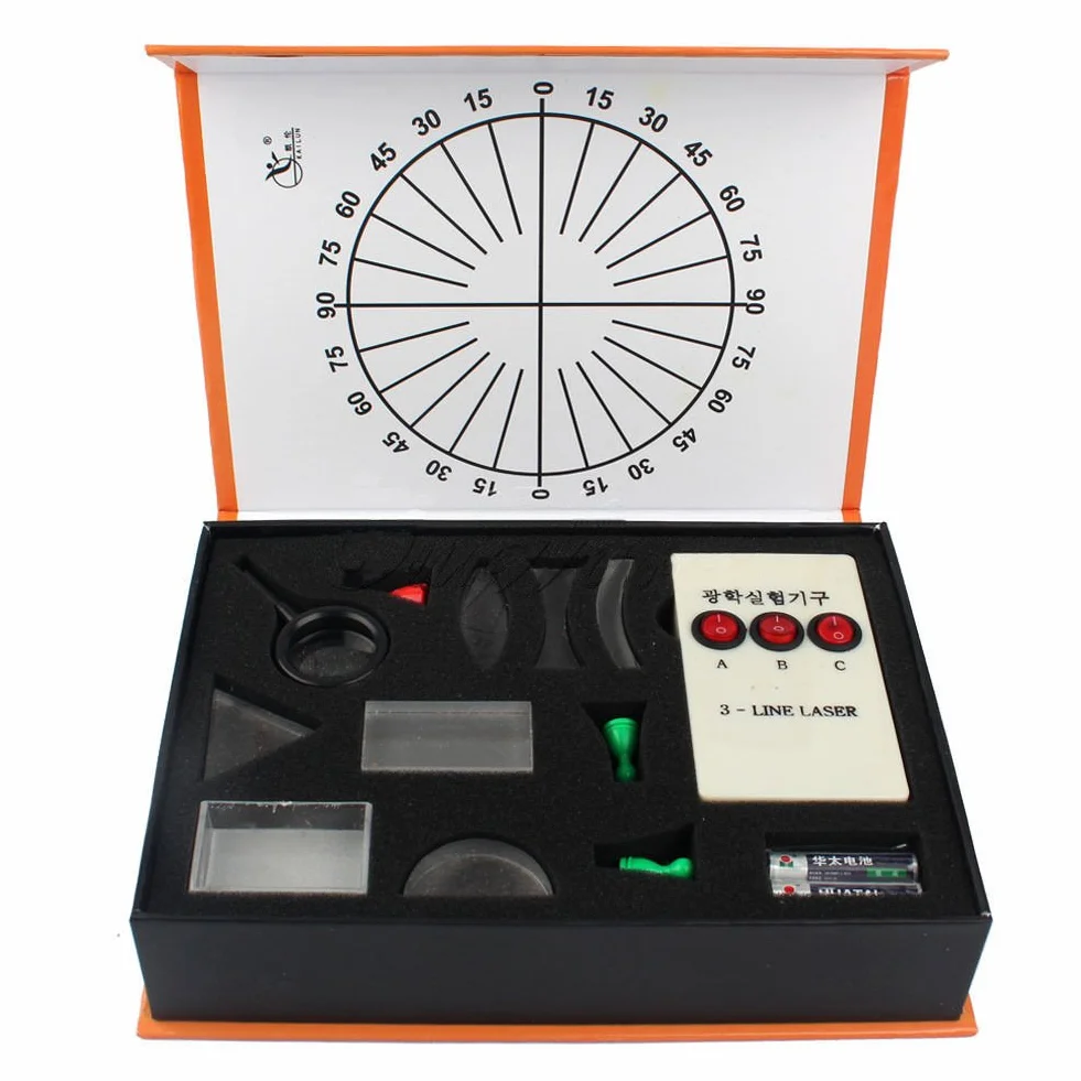 Essai Optique Physique Set Concave/Convexe Lentille Prisme Triangulaire Test