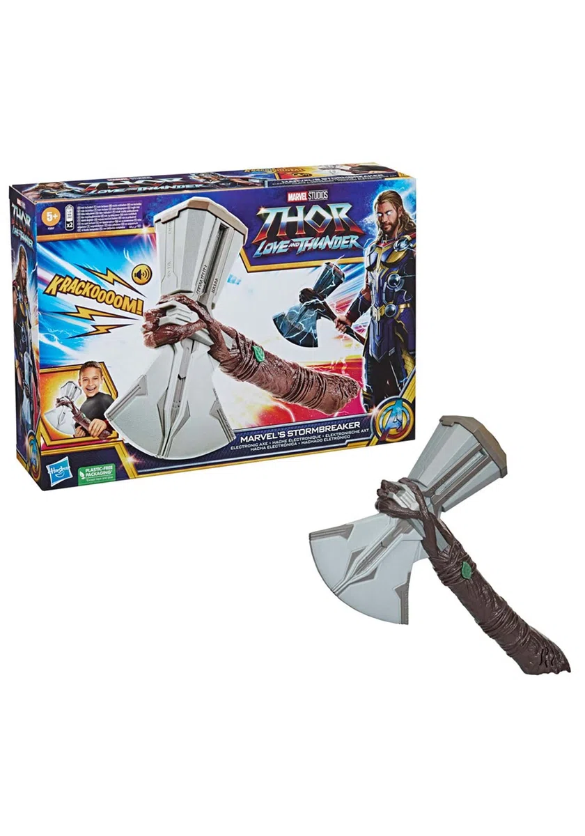 Marvel Studios Thor: Love and Thunder, Hache électronique Marvel’s Stormbreaker, déguisement Thor, Effets sonores, dès 5 Ans