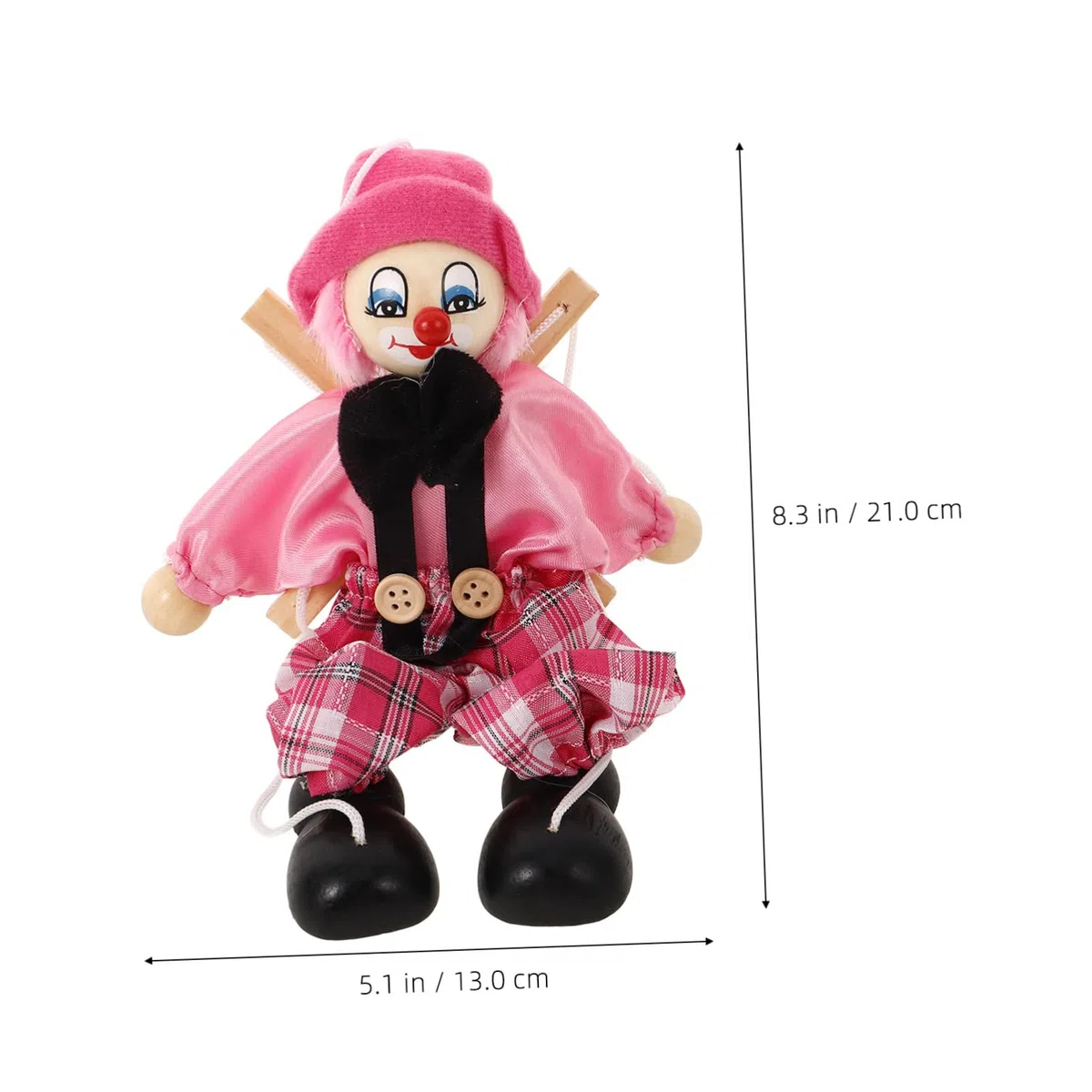 Marionnettes à Fils pour Garçon et Filles en Bois Design Pirate Drôle Jouets de Marionnettes Réutilisables et Confortables et Jeu Interactif Style Aléatoire