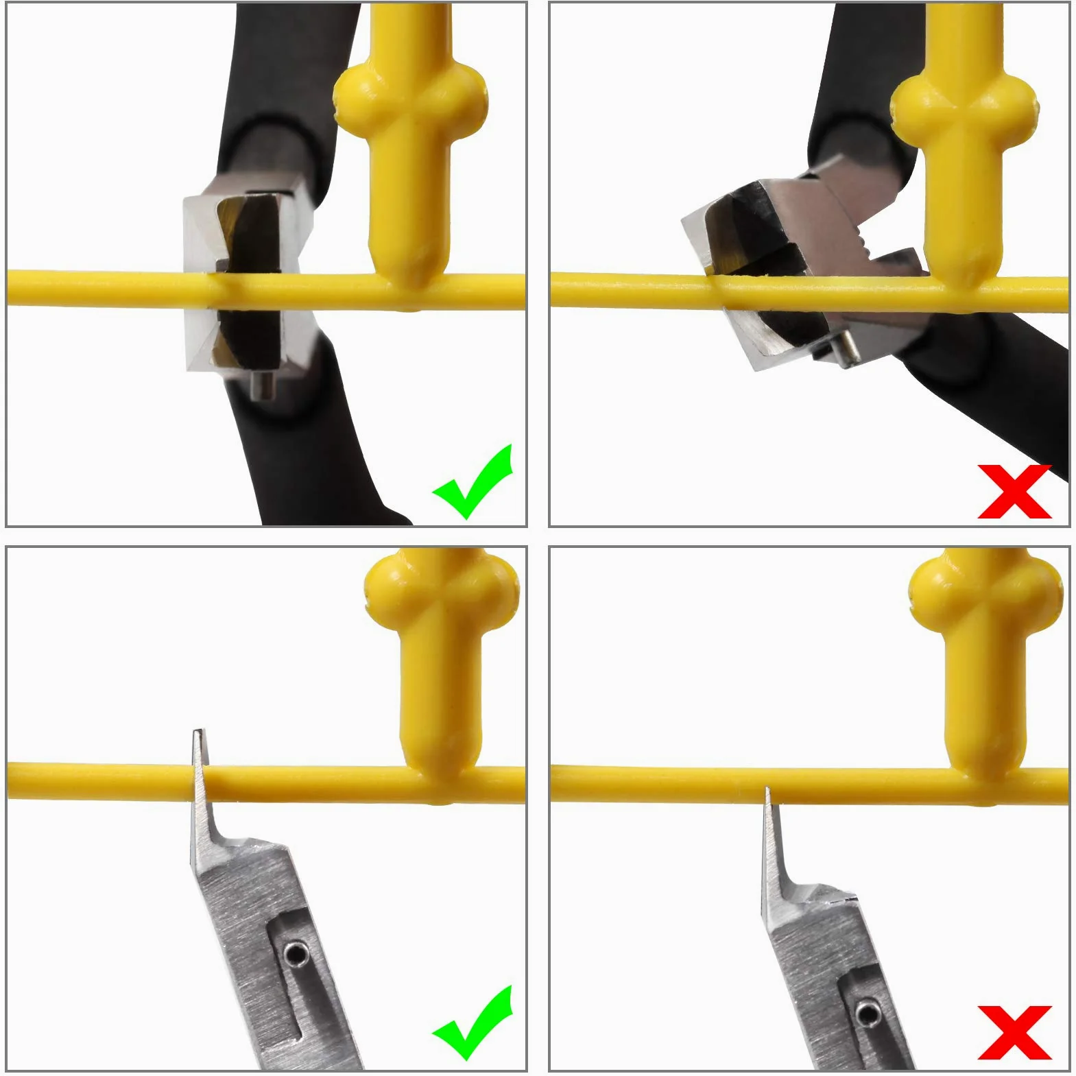 SPEEDWOX Pince à lame unique de 12,7 cm – Outils de modélisme en plastique noir avec bloc de polissage pour réparation et fixation