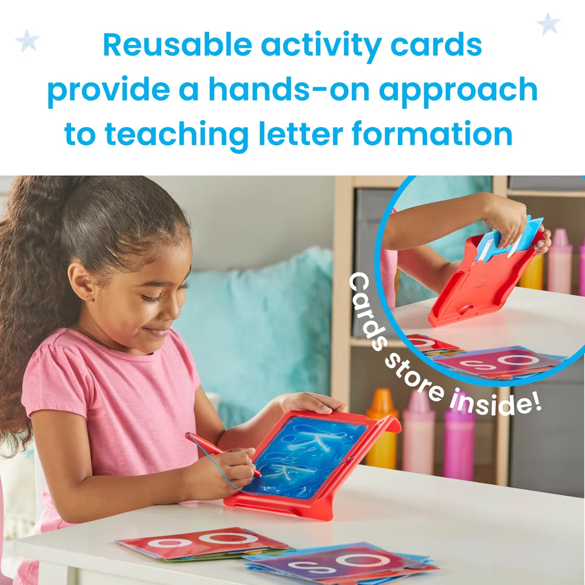 Learning Resources Tablette sensorielle pour Tracer des Lettres, Former des Lettres, Ensemble d'activités d'écriture Manuscrite avec Stylet, de 3 à 5 Ans