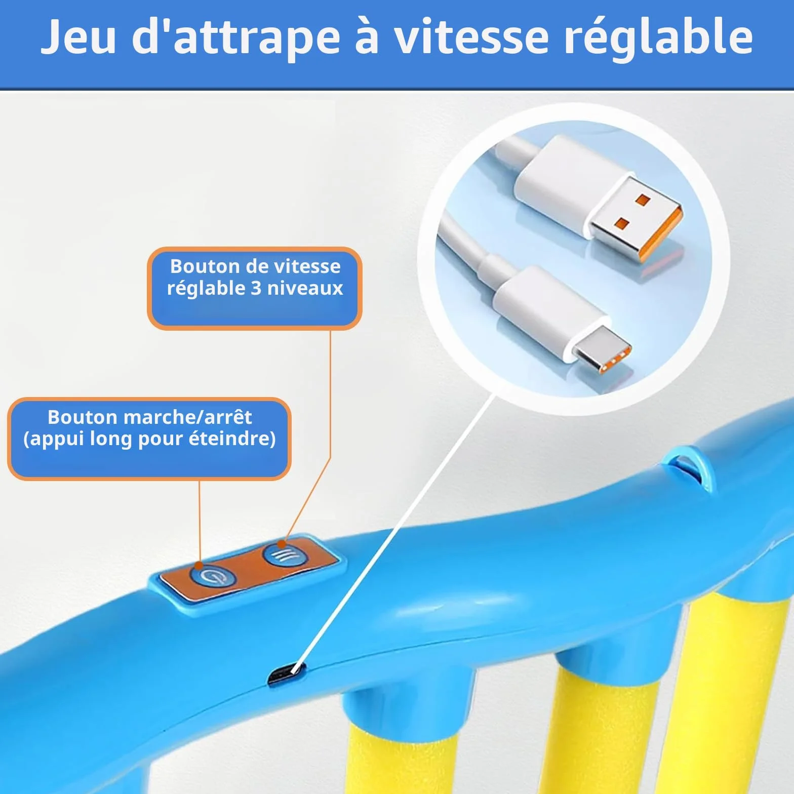 Jouet d'Entraînement à la Réaction avec Bâtons Tombants - Jeu de Capture de la Coordination Œil-Main pour Enfants et Adultes - Défi Réflexe (A)