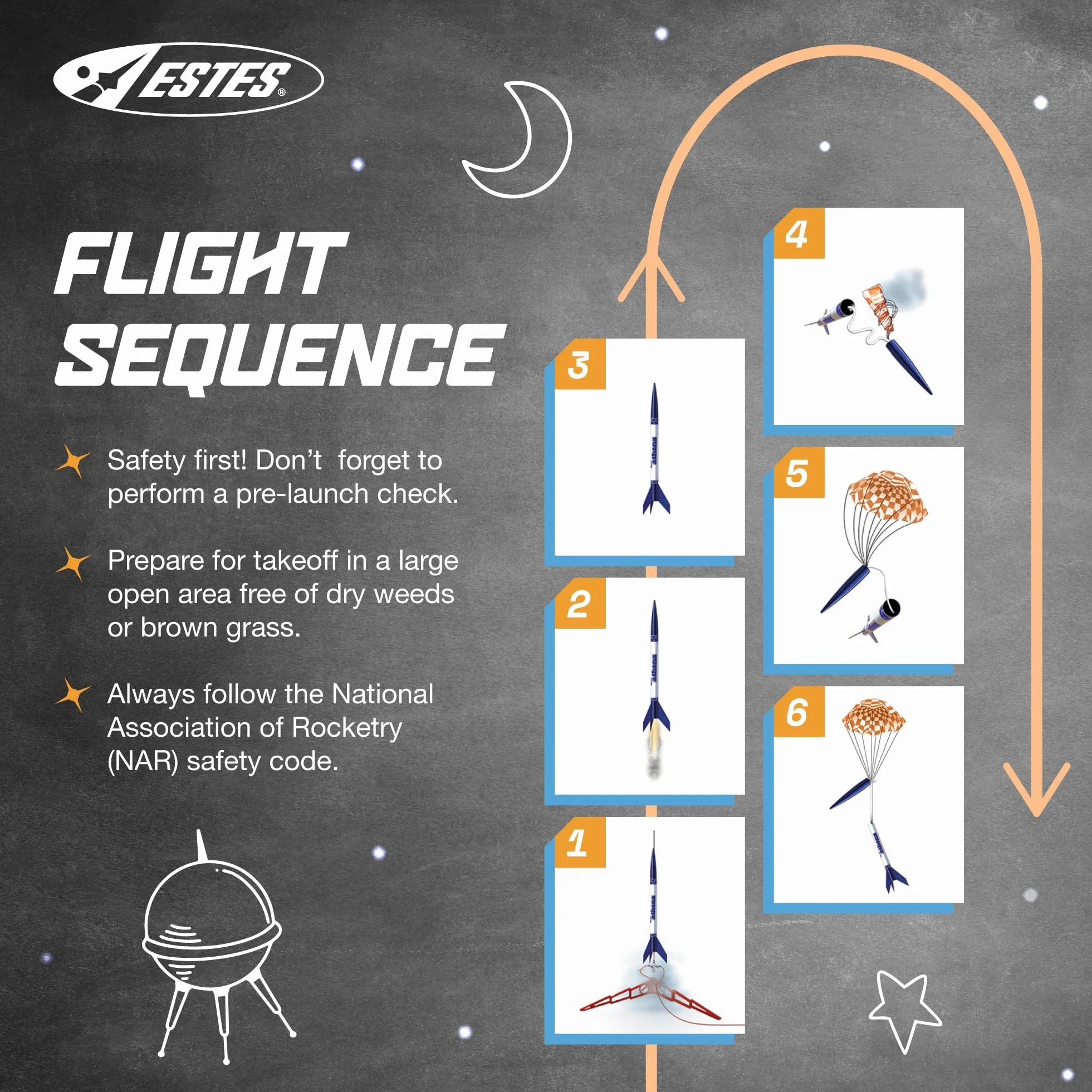 Estes 2452 Athena Model Rockets, marron