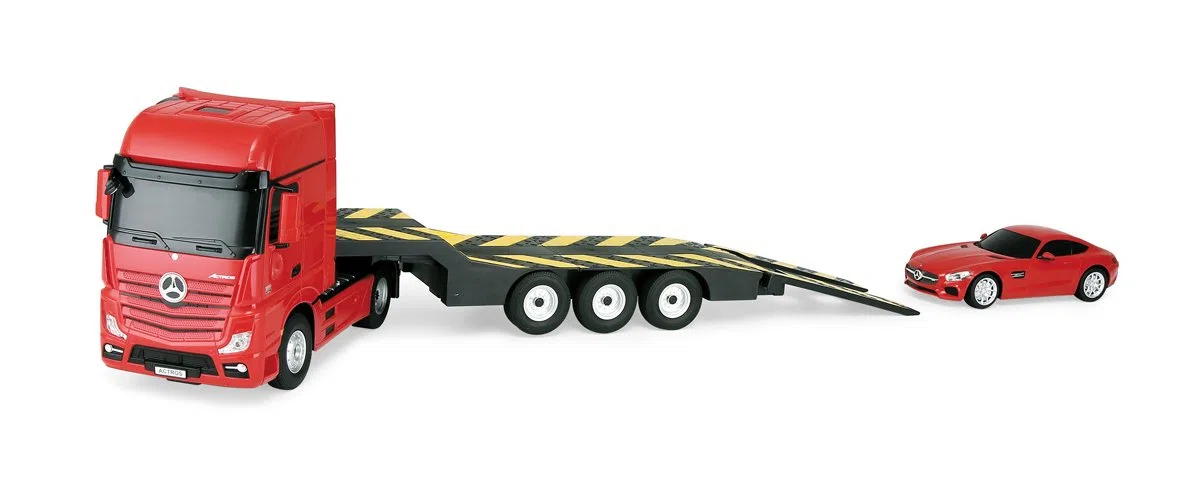 Mondo Motors Abney and Teal Kit Mercedes-Camion + AMG GT-R/C, 63456, Echelle 1/24 - coloris aléatoire
