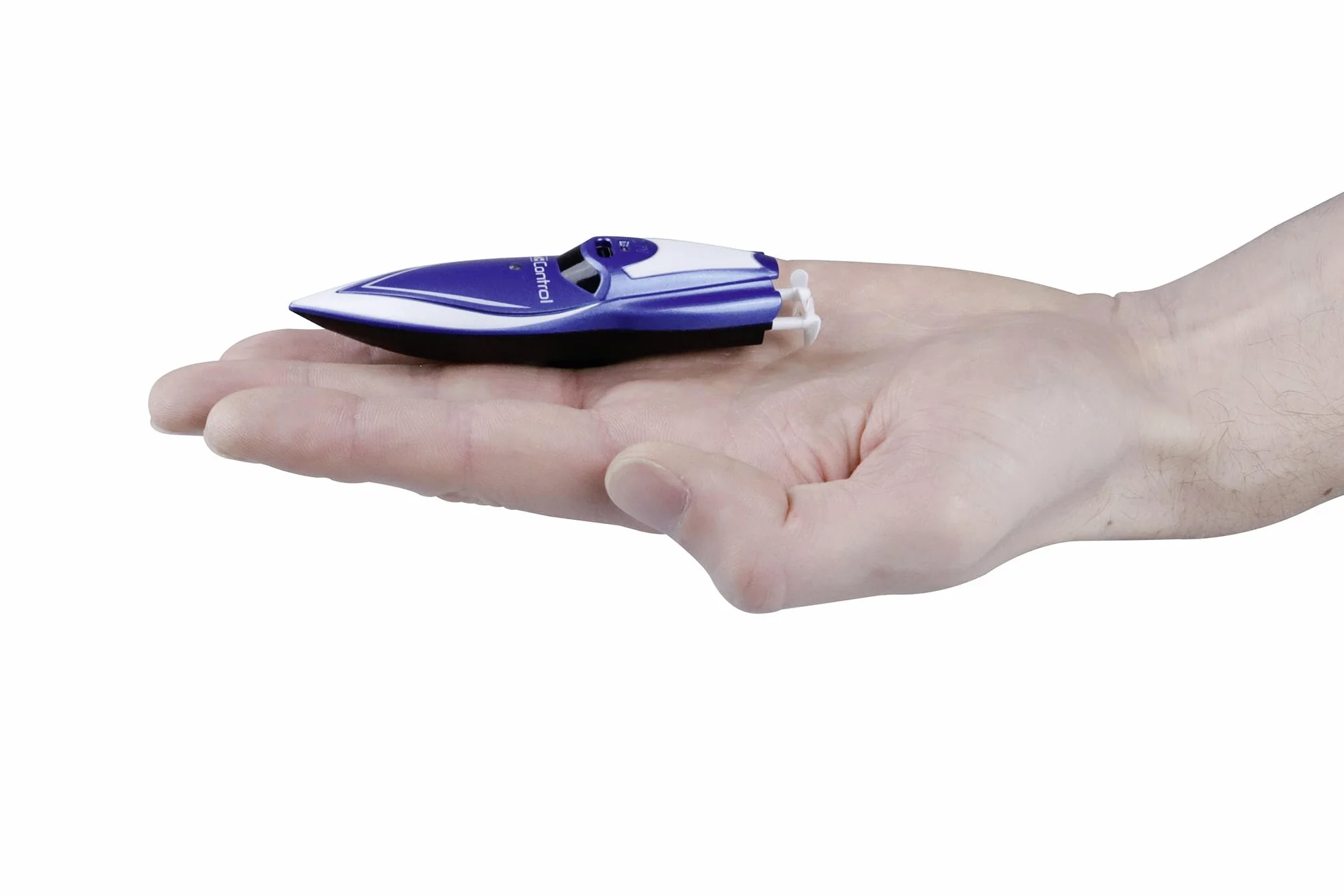 Revell Control 23570 Mini Bateau à Moteur RC Bleu avec contrôle précis 2,4 GHz, 7,5 cm de Long