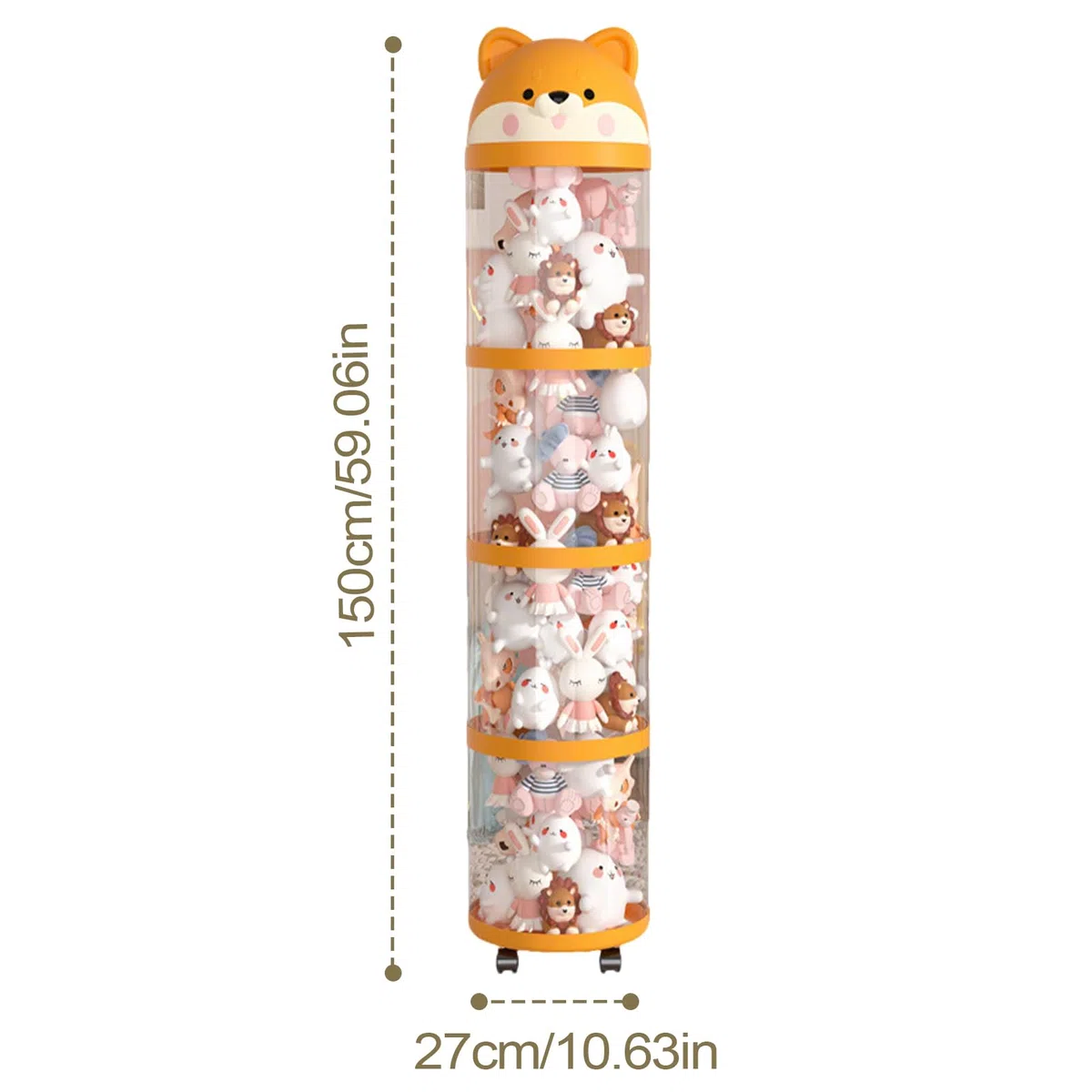 Tubes De Rangement Pour En Peluche PP Tube Porte- Décoratif Pour Salle De Jeu,organisée Et Protégée De La Poussière, Pour Les Nurseries, Salles De Jeux Ou Chambres D'