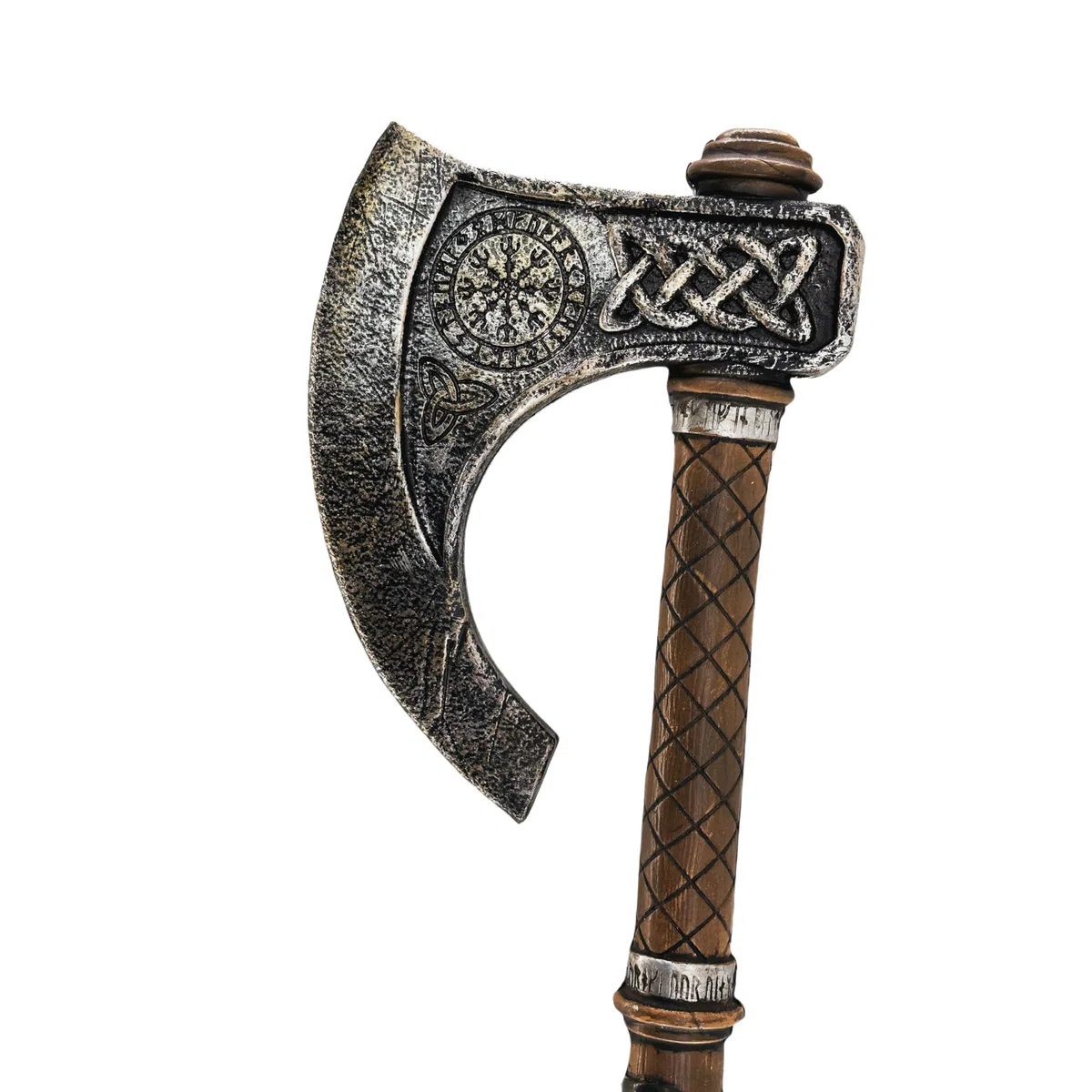LOOYAR Hache de combat en mousse Viking Aegishjalmur Valknut - Accessoire inspiré de la mythologie nordique pour Halloween