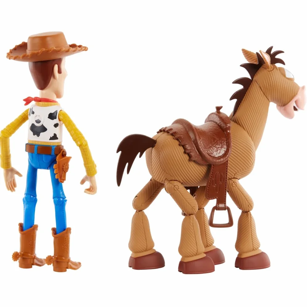 Mattel Disney Pixar Toy Story, Coffret Aventure figurines articulées Woody & Pile-Poil, tailles fidèles au film pour rejouer les scènes du film, jouet pour enfant, GDB91