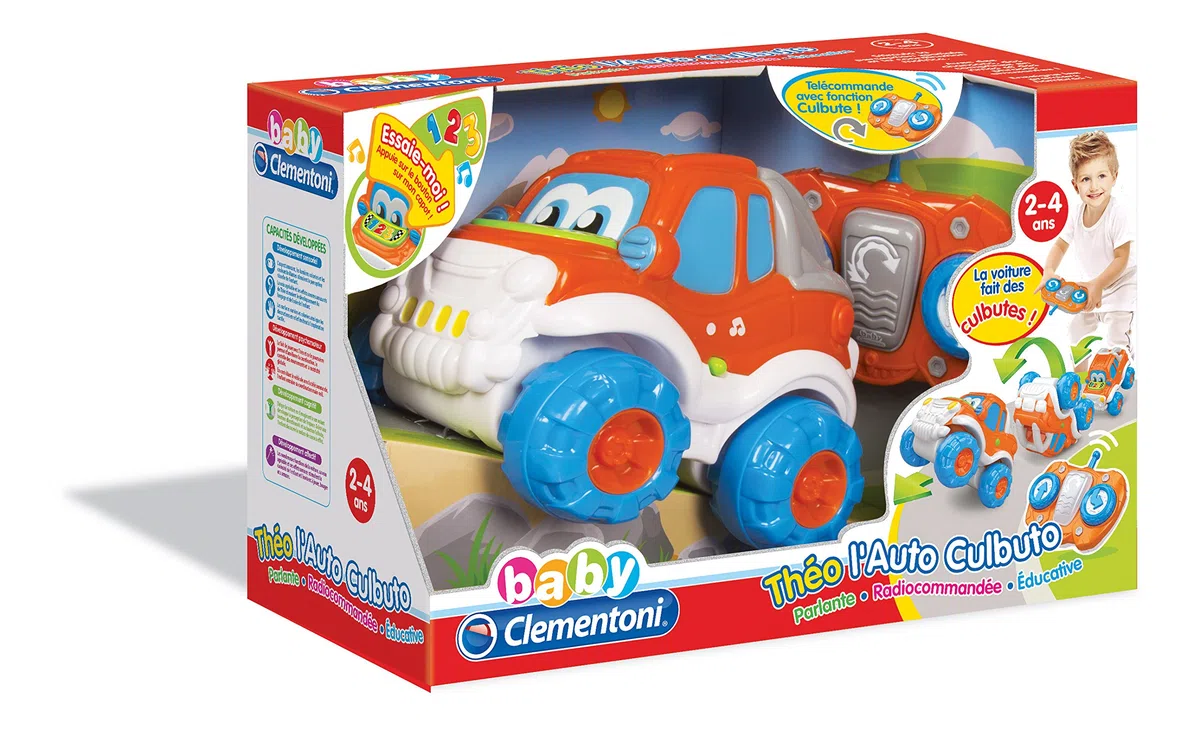Clementoni 52132 Véhicule Télécommandé Théo l'Auto-Culbuto