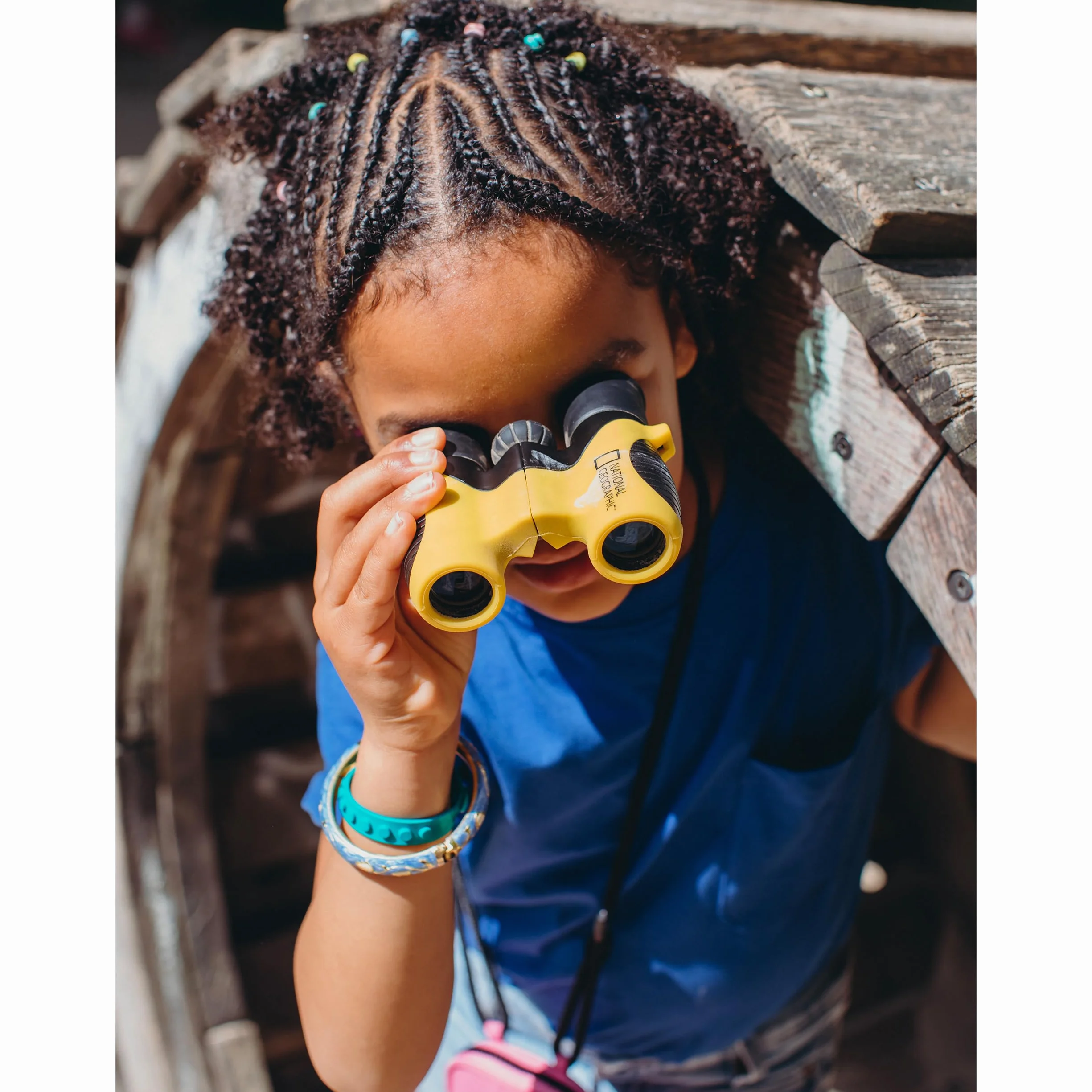 National Geographic Jumelles pour enfants 6 x 21, jumelles robustes et pratiques pour enfants avec boîtier en caoutchouc, sac et sangle inclus