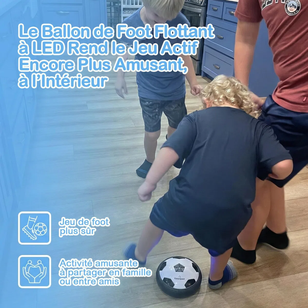 Ballon de Football Flottant LED pour Enfants – Jouet de Football d’Intérieur Lumineux – Ballon Flottant pour Garçons – Cadeau Sportif & Jeu en Plein Air – Super Jouet d’Anniversaire pour