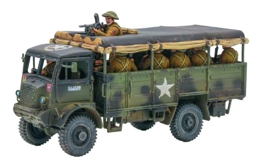 Warlord Games Bedford QLT Troop Transport – Camion miniature en plastique de l'armée britannique 1:56/28 mm pour l'action de boulons, figurines très détaillées de la Seconde Guerre mondiale