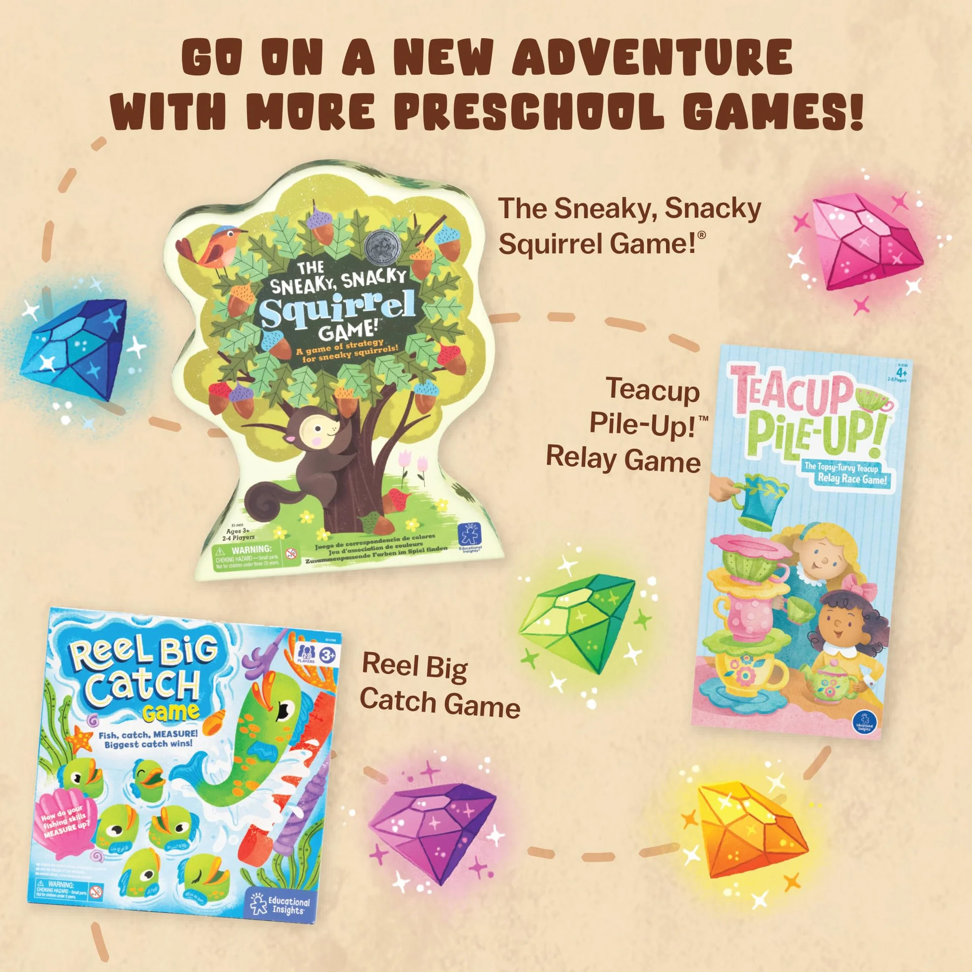 Learning Resources Jeu de compétences La Chasse aux Pierres précieuses de Ruby, Jouet Mixte, Introduction à l'utilisation des Ciseaux, Jeux éducatifs, dès 3 Ans
