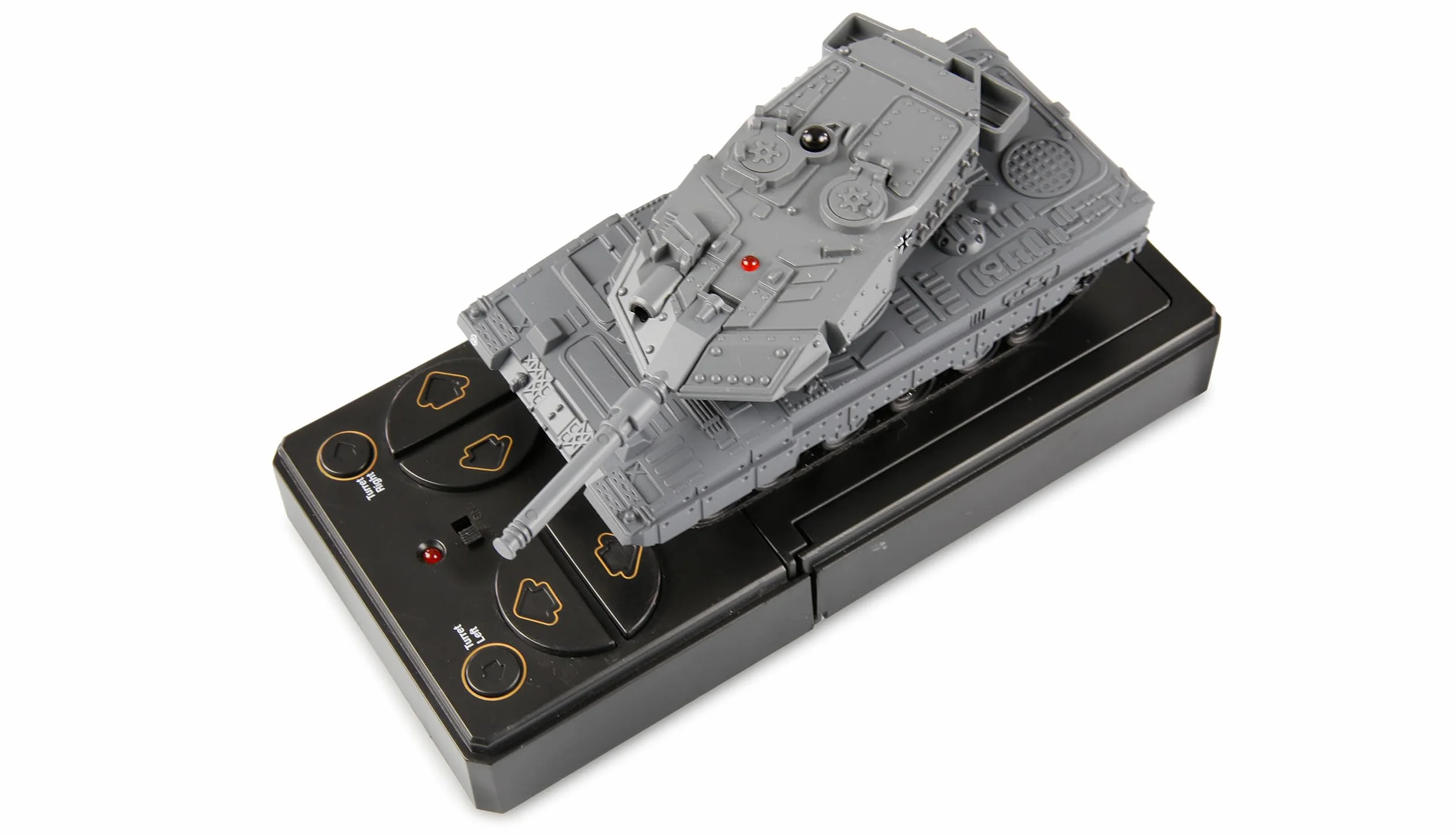 Amewi RC Leopard II Mini Char télécommandé avec Fonction Battle IR 1:72 RTR Enfants à partir de 8 Ans Gris
