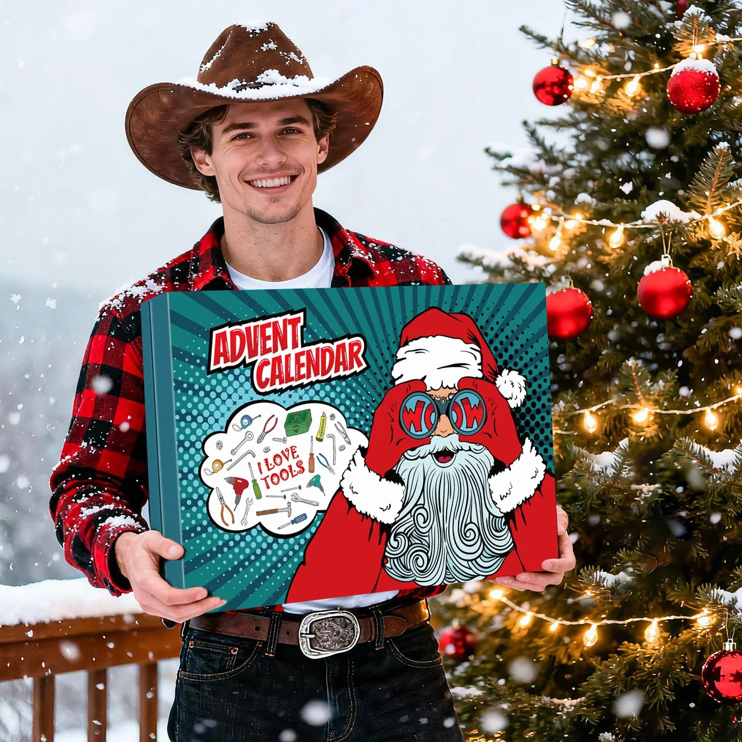 iZoeL Calendrier de l'Avent 2025 Homme Calendrier de l'Avent Homme Outils, Cadeaux Noel - Outil Multifonction pour Papa Grand-Père Petit Ami Neveu Oncle