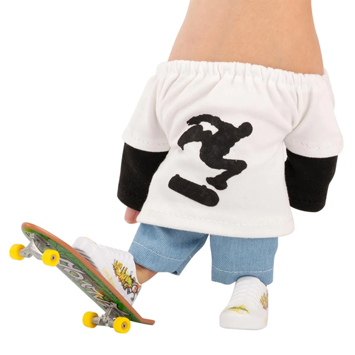 Namvo Mini Finger Skateboard Set, Mini Finger Bike, Finger Scooter, Finger Pants, Chariot, Accessoires de Scooter, Cadeau Créatif pour Les Amateurs de Skateboard
