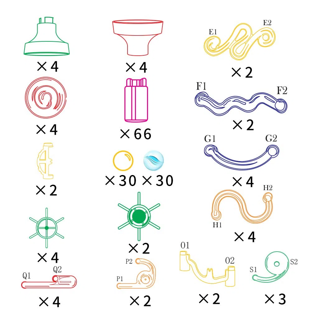 WEofferwhatYOUwant Circuit à Billes 169 Pièces – STEM Créatif pour Enfants 3+ | Construction DIY Ludique | Cadeau Éducatif | Apprentissage Moteur | Parcours Modulable avec Billes Colorées