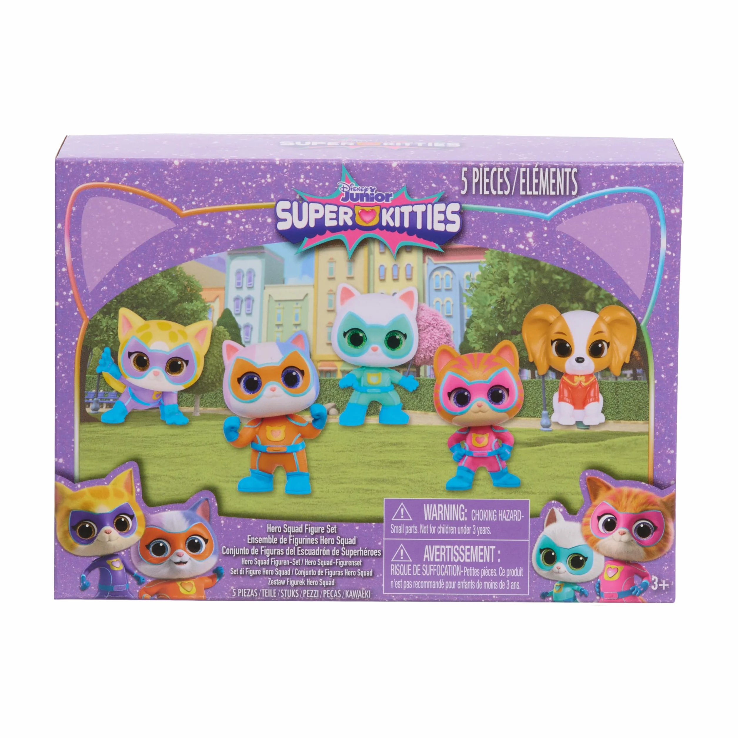 Just Play Coffret de 5 Figurines héroïques SuperChatons de Disney, Figurines à Collectionner de 5 cm de Haut, Jouets pour Enfants de 3 Ans et Plus