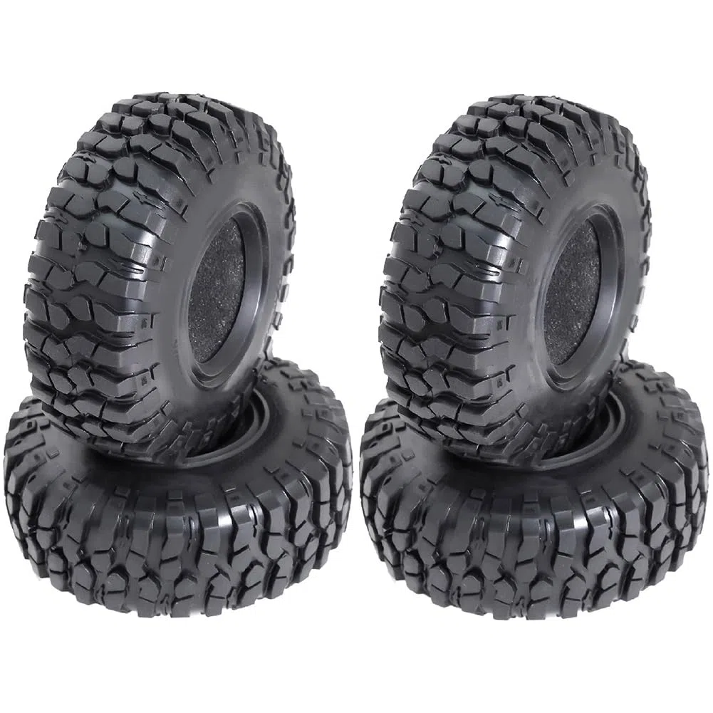 4PCS 1.9 "Pneu d'escalade Universel 106mm Pneu de Terrain Rocheux avec Doublure Interne pour Crawler Rc 1/10