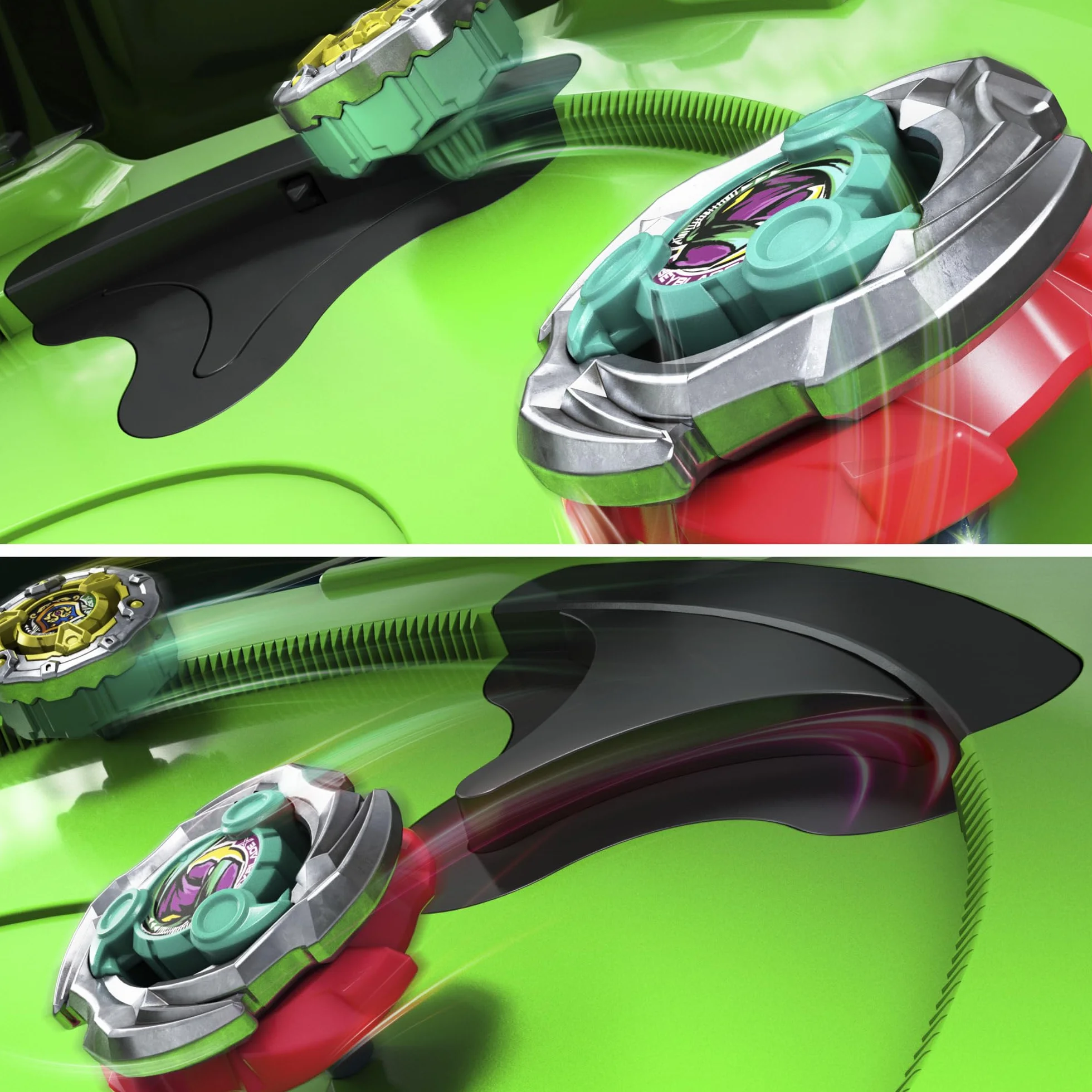 Beyblade X Set de Combat Attaque sournoise avec arène Beystadium, 2 toupies de compétition Takara Tomy à Rotation Droite, 2 lanceurs, dès 8 Ans