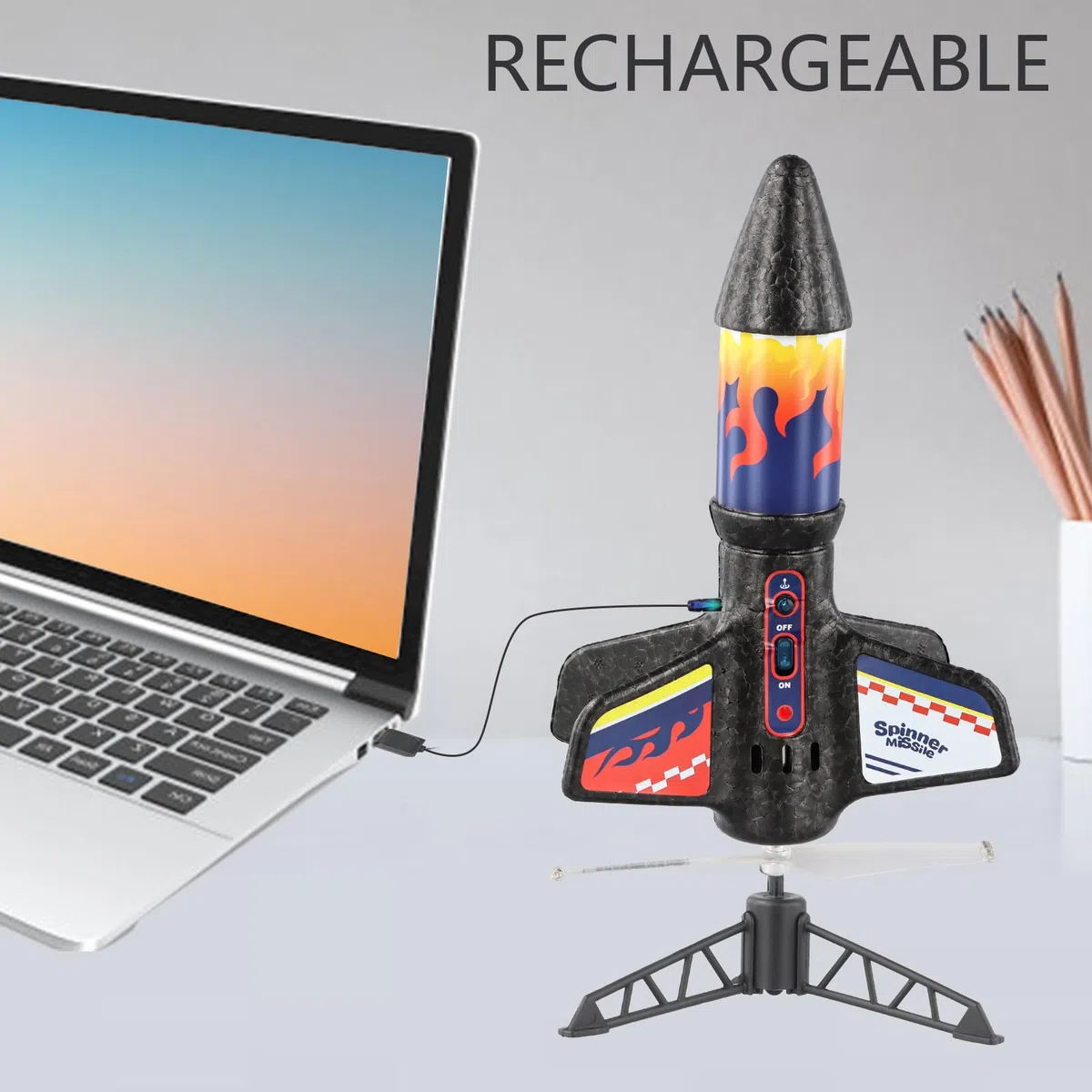 Fusée Jouet pour Enfants, Lanceur de Fusée pour Enfants, Jouet Fusée avec Parachute, Jouets de l'espace Aérien à Lancement Automatique, Jouets d'extérieur pour Enfants de 8 à 14 Ans
