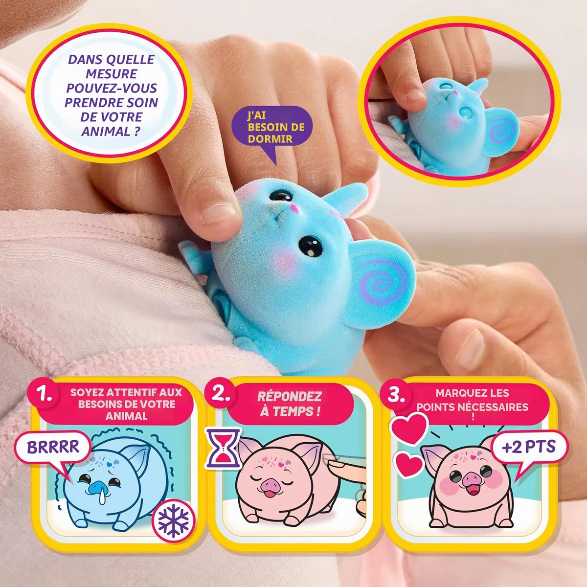 Little Live Pets Needees Jouet électronique interactif pour animaux de compagnie avec plus de 50 sons et suivi des scores, jouets portables pour enfants à partir de 5 ans