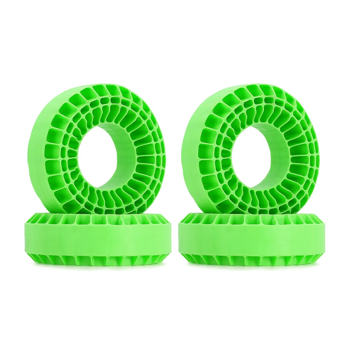 INJORA Insert en Mousse en Caoutchouc de Silicone- Pneus de Roue 1.9" 118-122mm Mousse d'Insertion pour Mise à Niveau de Crawler RC 1/10 (Grandes)