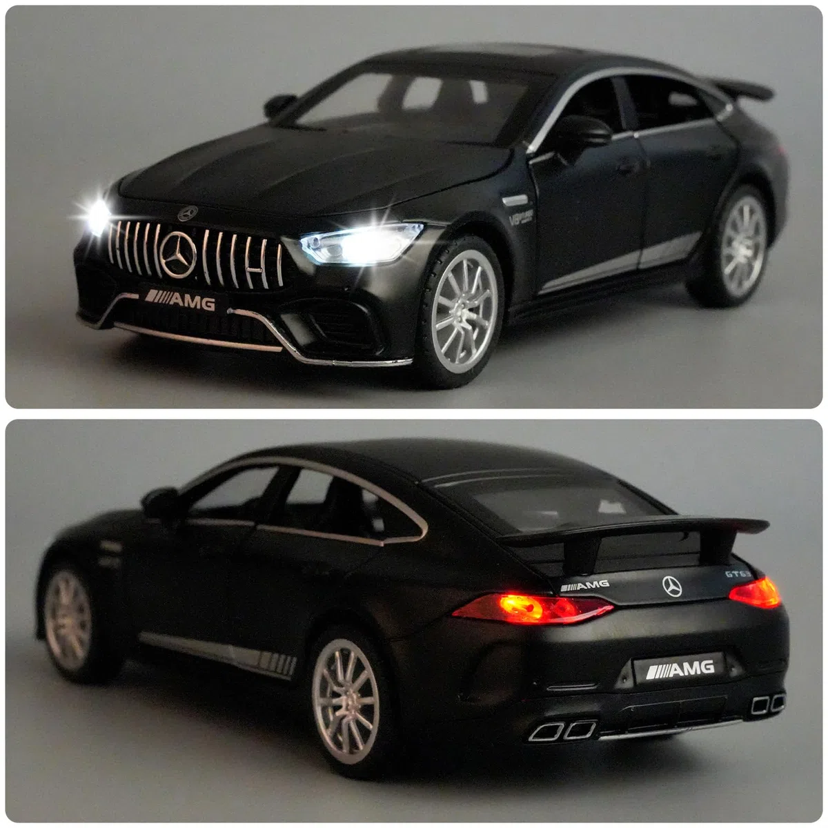 TGRCM-CZ Diecast Voiture Benz AMG GT63 1/32, avec son et lumière, jouet, pour garçons, filles, adultes, cadeau (noir)