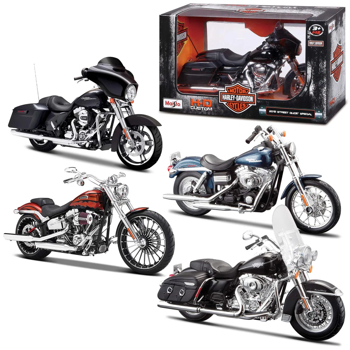 BBburago Maisto France 1/12 Moto Harley Davidson - Modèle aléatoire M32320 - Véhicule - Pour stimuler l'imagination des enfants ou l'esprit des collectionneurs - Dès 3 ans
