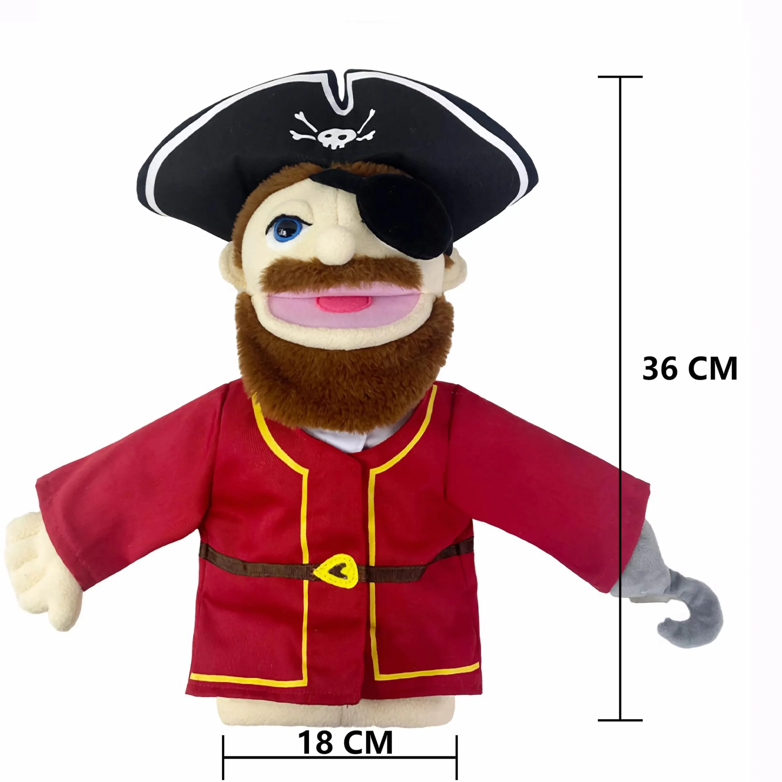 Marionnettes à Main de théâtre pour Enfants,Comprend Enseignant,Policier,Pirate,détective,etc.avec des bouches Ouvertes Mobiles,pour raconter des Histoires,Cadeaux de Festival,1 PCS