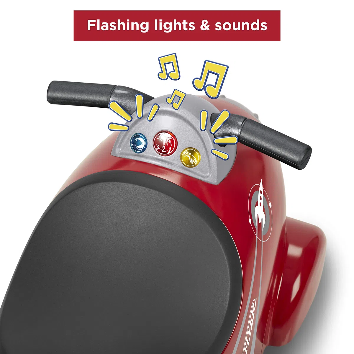 Radio Flyer Fusée rétro, Jouet Rouge à Monter pour Tout-Petits de 1 à 3 Ans