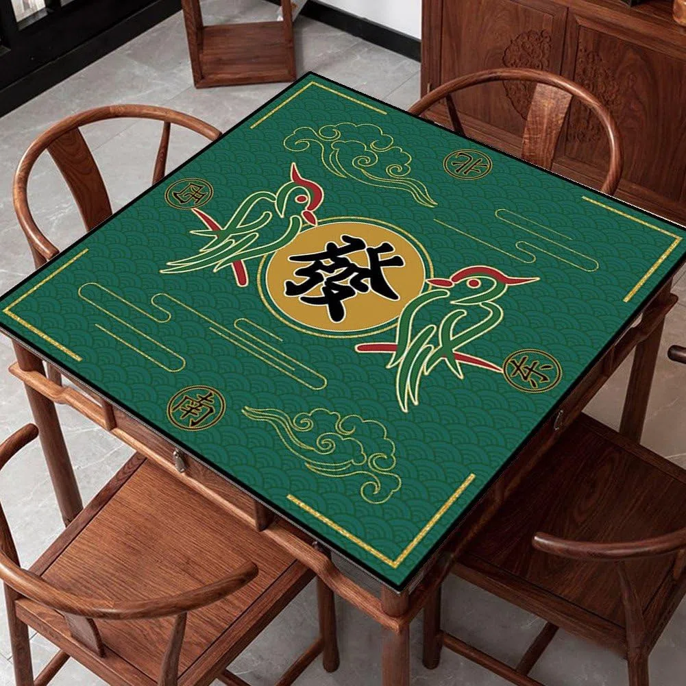 Dianzan Tapis De Mahjong Pliable Antidérapant, Tapis De Table De Mahjong À Réduction De Bruit pour Jeux De Société Décoration
