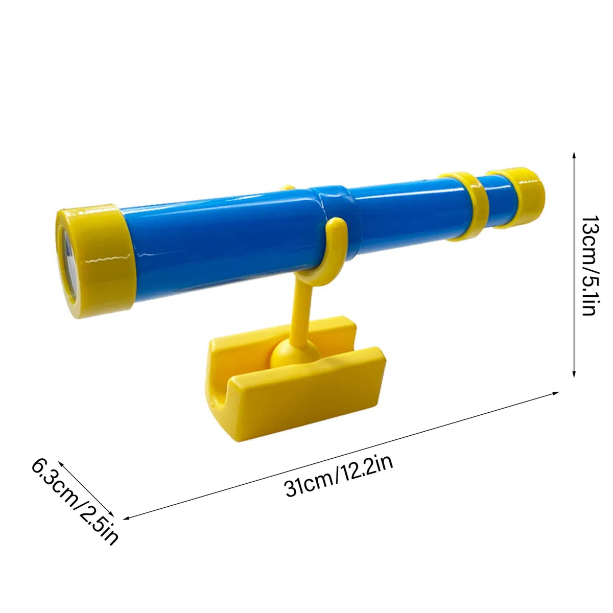 Telescope Children Télescope pour Enfants Tour de Jeu monoculaire en Plastique Pliable pour Enfants - Jouet réglable Bleu Ciel pour Les Aventures sur Terrain de Jeu en Plein air