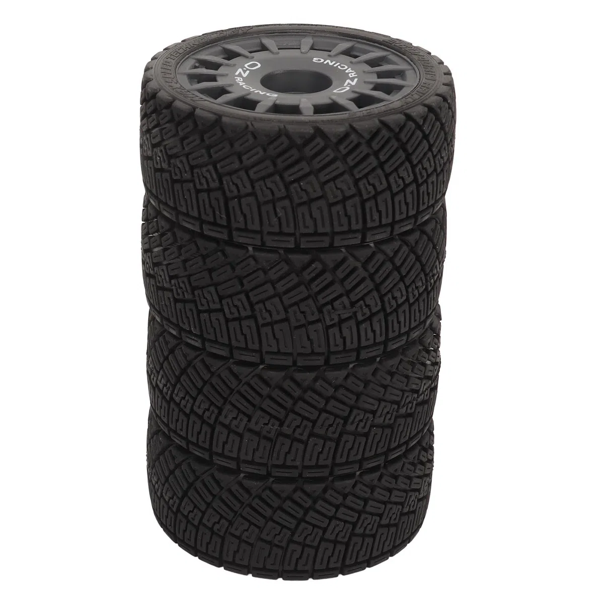 4 pièces roues en caoutchouc de pneu de voiture RC, pneus de route 1/10 RC pour TT01 TT02 XV01 XV02 HSP 94123 94122, pneus de dérive à amorti fort à haute résistance à l'usure (Noire)