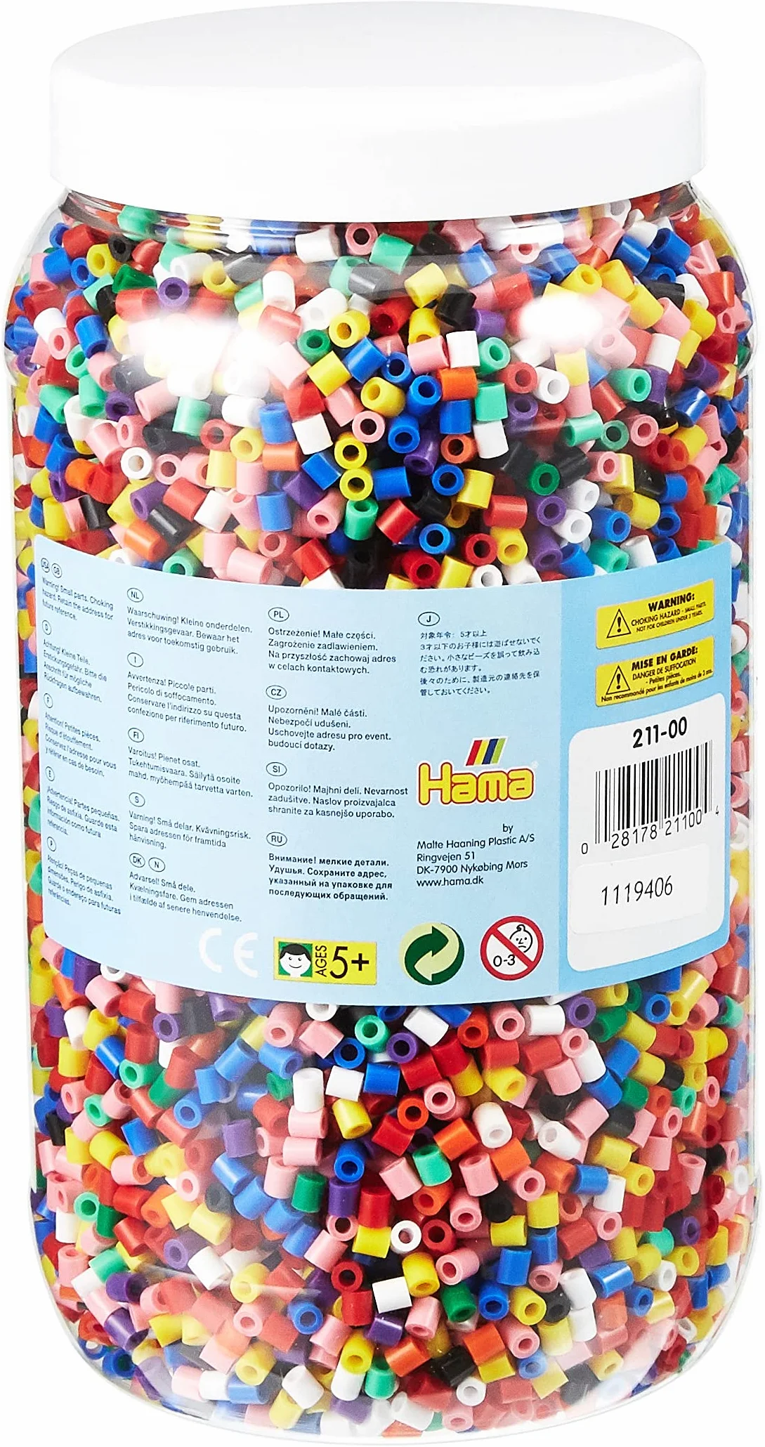 Hama - 644028 - Loisirs Créatifs - Pot 13000 Perles à Enfiler