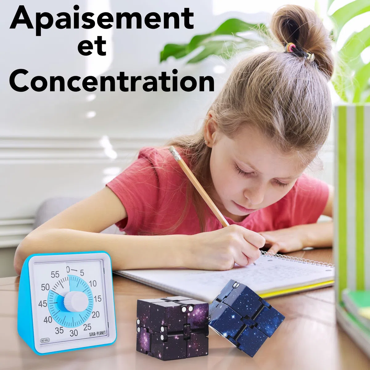 Lot de 2 Cubes sensoriels TDAH pour Enfants, Jouets Anti-Stress avec eBook éducatif