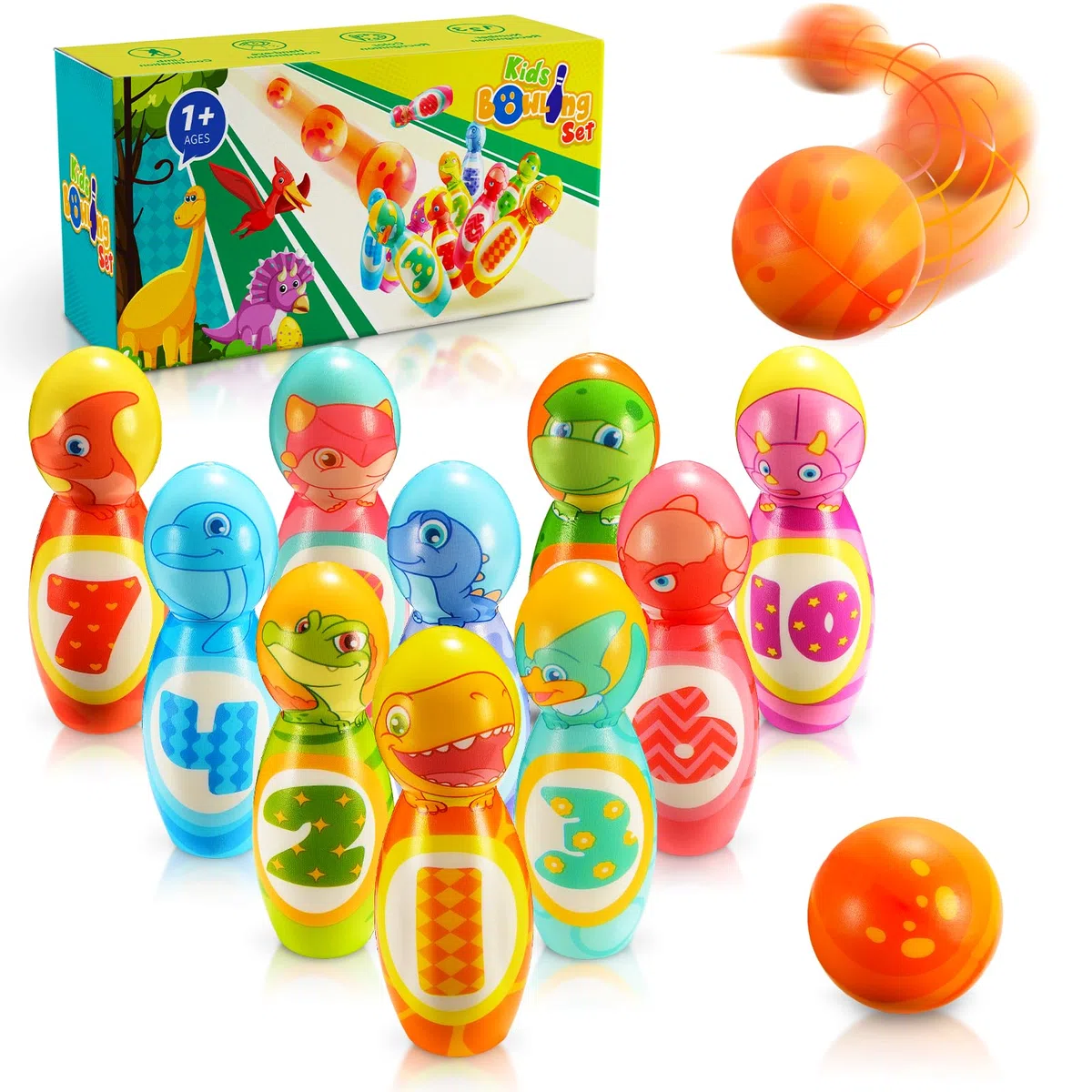 Hapikids Jeux Extérieur Enfant 2 3 4 5 Ans, Set Bowling de 12 Pièces, Jouet Enfant 2 3 Ans, Bowling pour Enfants Jeux Enfant 3 Ans Cadeau Enfant 3-9 Ans Jeux Montessori 2 3 4 Ans Jeux de Quilles