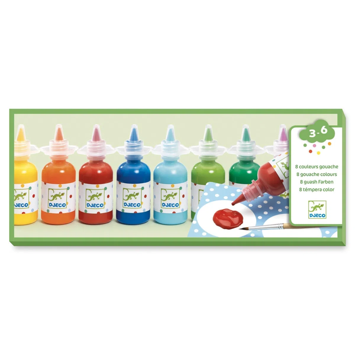8 bouteilles de gouache - Djeco