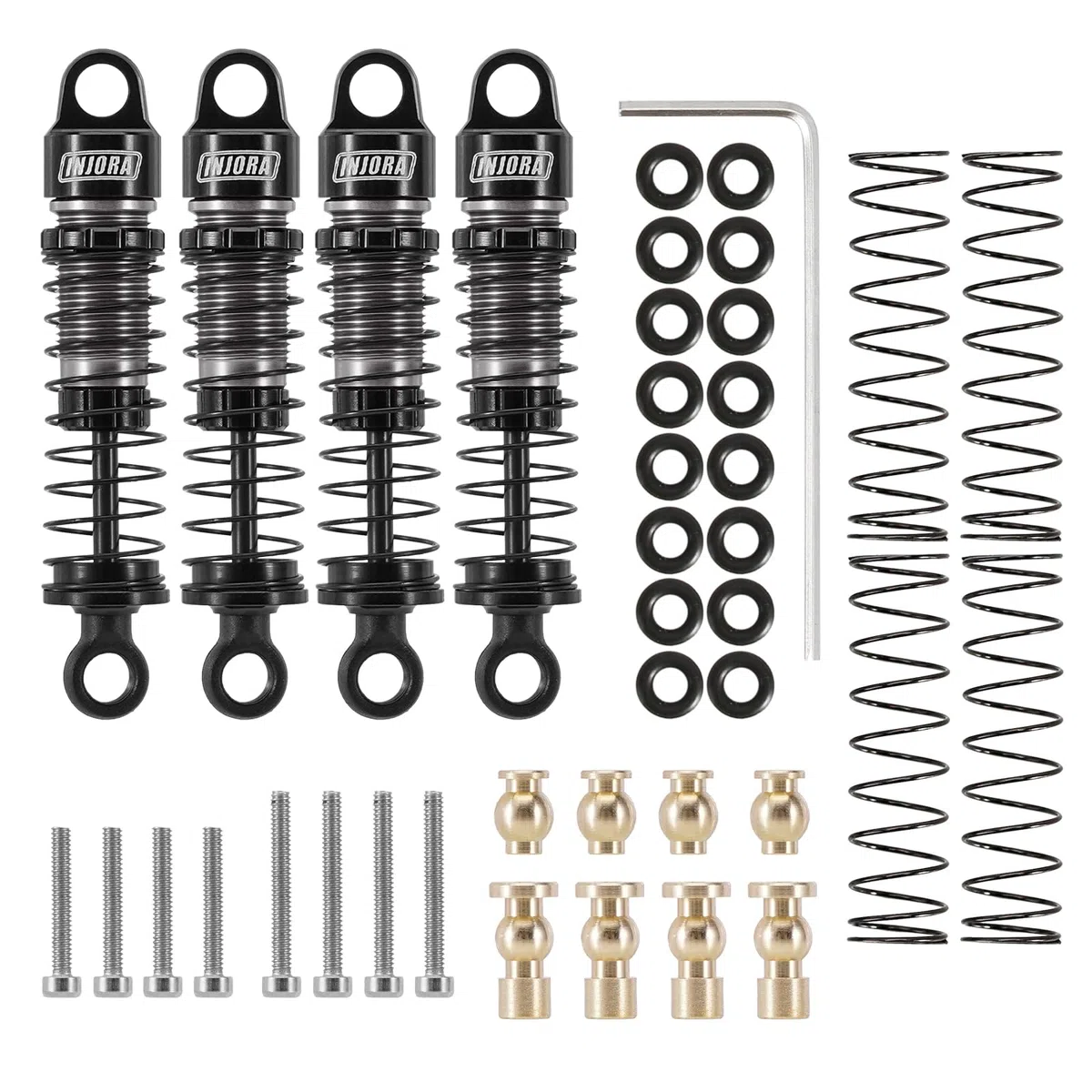 INJORA Amortisseur à Huile Big Bore 40mm pour SCX24 FCX24M