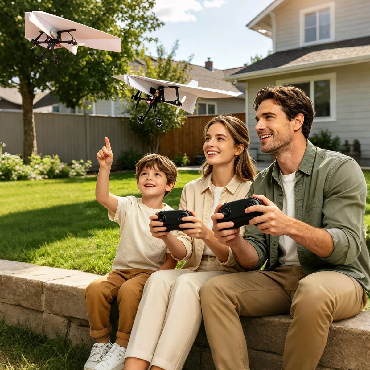 RC Paper Airplane Kit, DIY Electric Remote Control Aircraft Toy Set, 11x7cm Lightweight Foam Glider Plane For Boys Girls Backyard Park Beach Camping School Birthday Holiday Garden Lawn Flying Fun