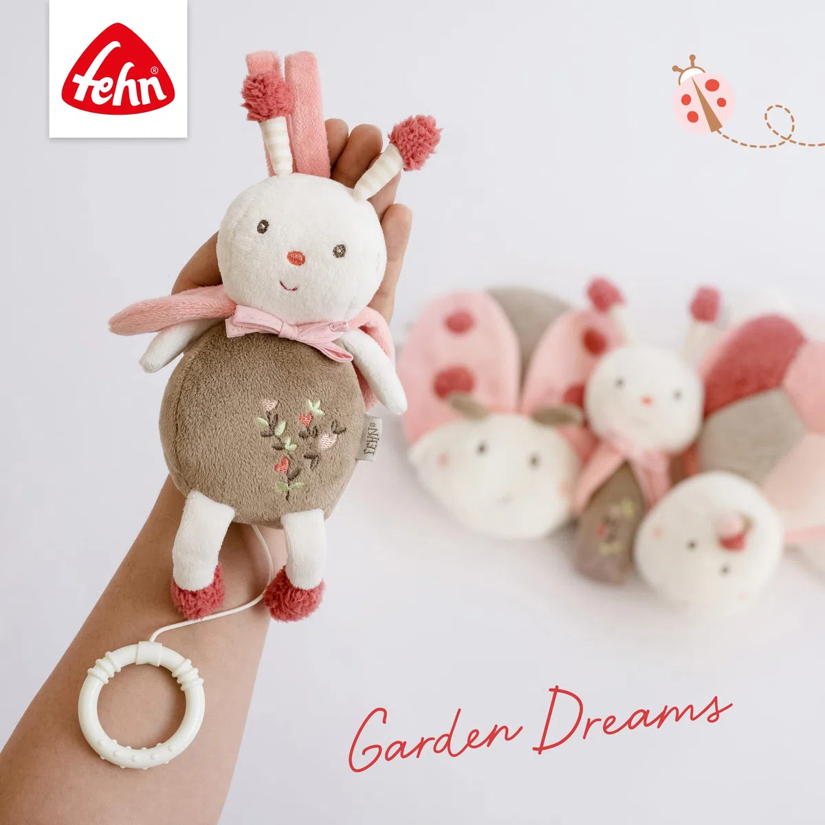 Fehn Spirale d'Activités abeille - pour Saisir et Palper - pour le lit, le parc, la coque et le siège auto - pour bébés et jeunes enfants à partir de 0 mois